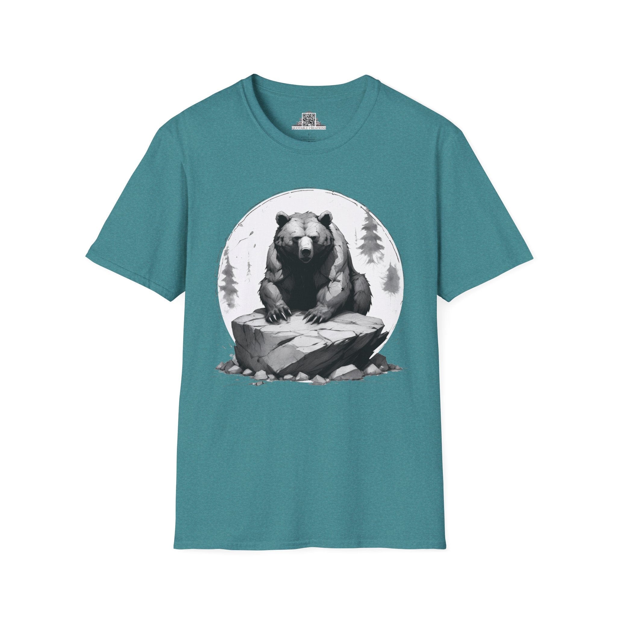 Printify T-Shirt S / Heather Galapagos Blue Bear Wild Motivation - Softstyle T-Shirt