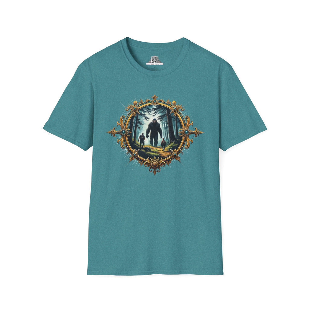 Printify T-Shirt S / Heather Galapagos Blue Bigfoot Encounters - Bigfoot & Legends T-Shirt