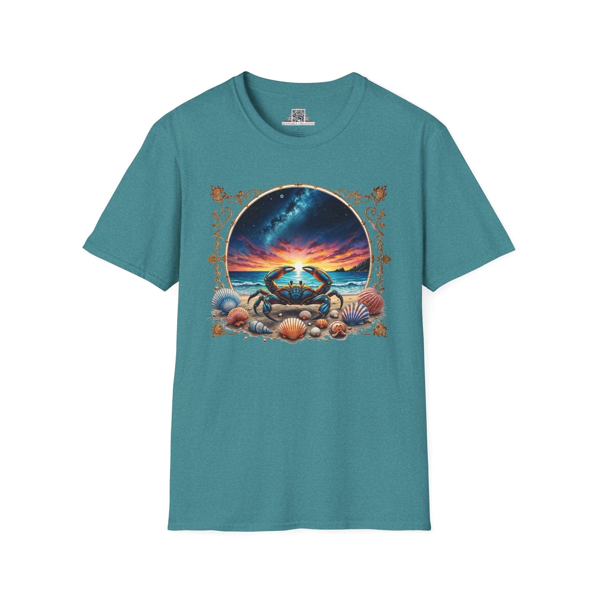 Printify T-Shirt S / Heather Galapagos Blue Cancer Zodiac & Astrology - T-Shirt