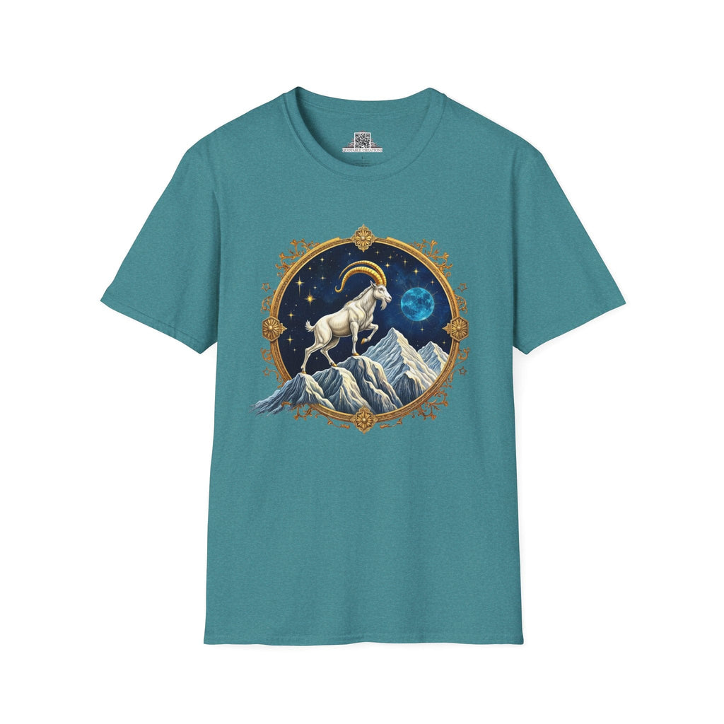 Printify T-Shirt S / Heather Galapagos Blue Capricorn Zodiac Astrology - T-Shirt