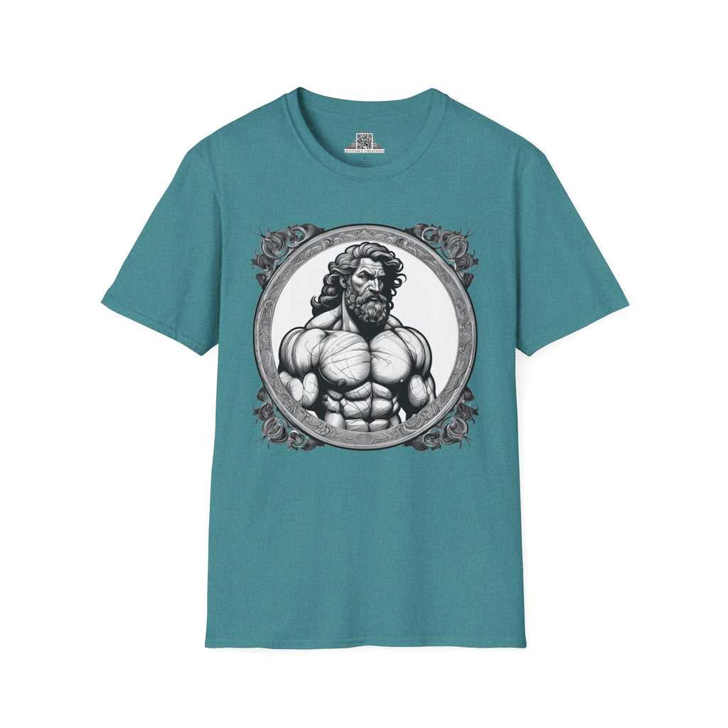 Printify T-Shirt S / Heather Galapagos Blue Hercules Heroes & Quests - T-Shirt