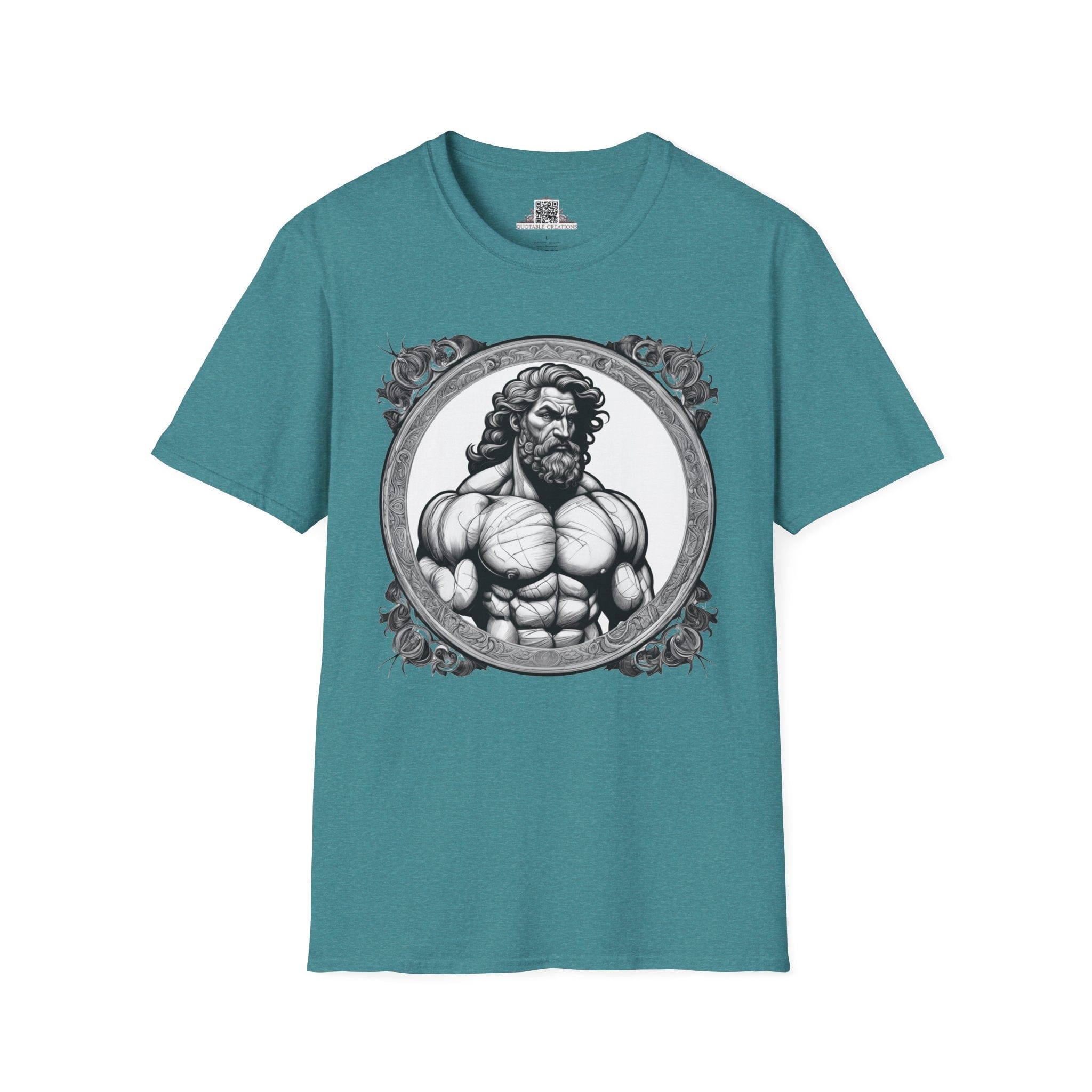 Printify T-Shirt S / Heather Galapagos Blue Hercules Heroes & Quests - T-Shirt