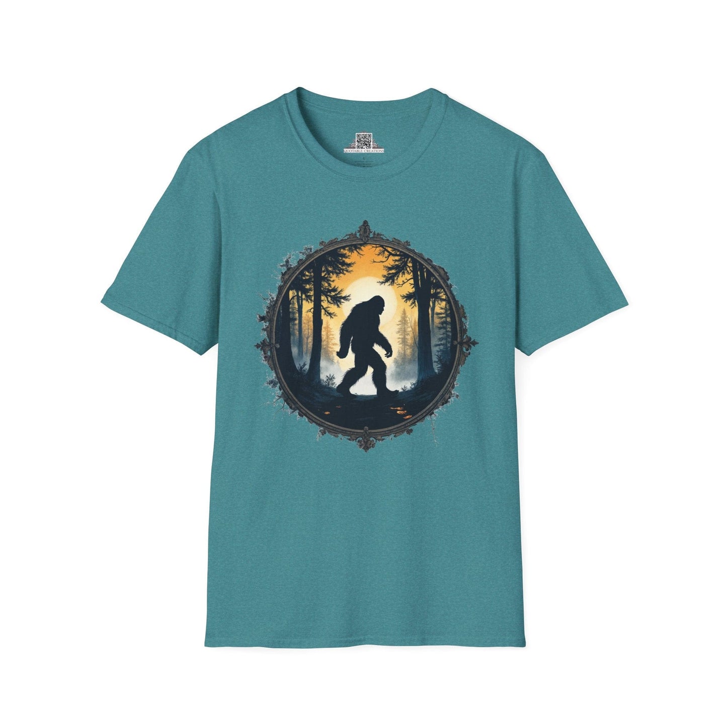 Printify T-Shirt S / Heather Galapagos Blue In Search of Sasquatch - Bigfoot & Legends T-Shirt