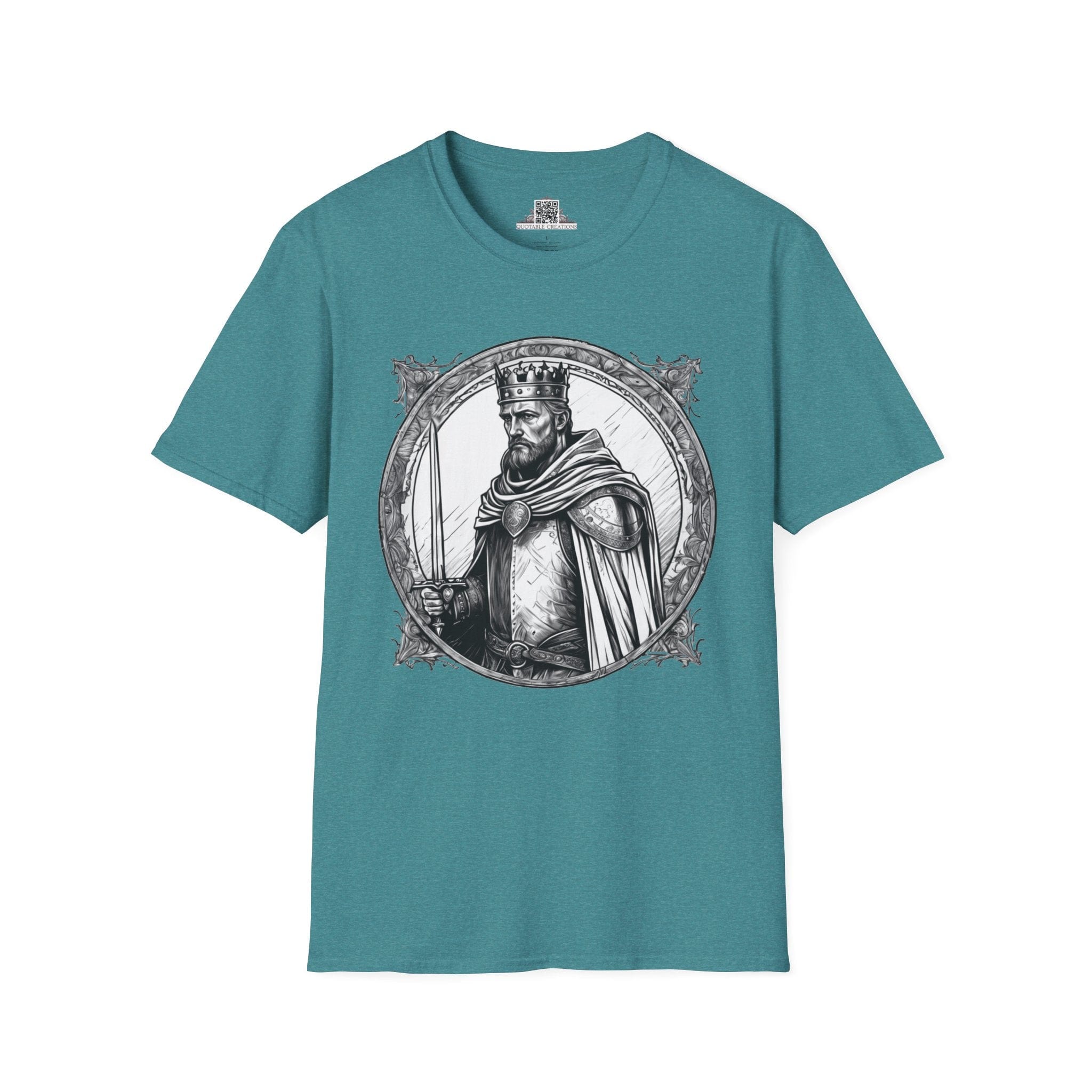 Printify T-Shirt S / Heather Galapagos Blue King Arthur Heroes & Quests - T-Shirt