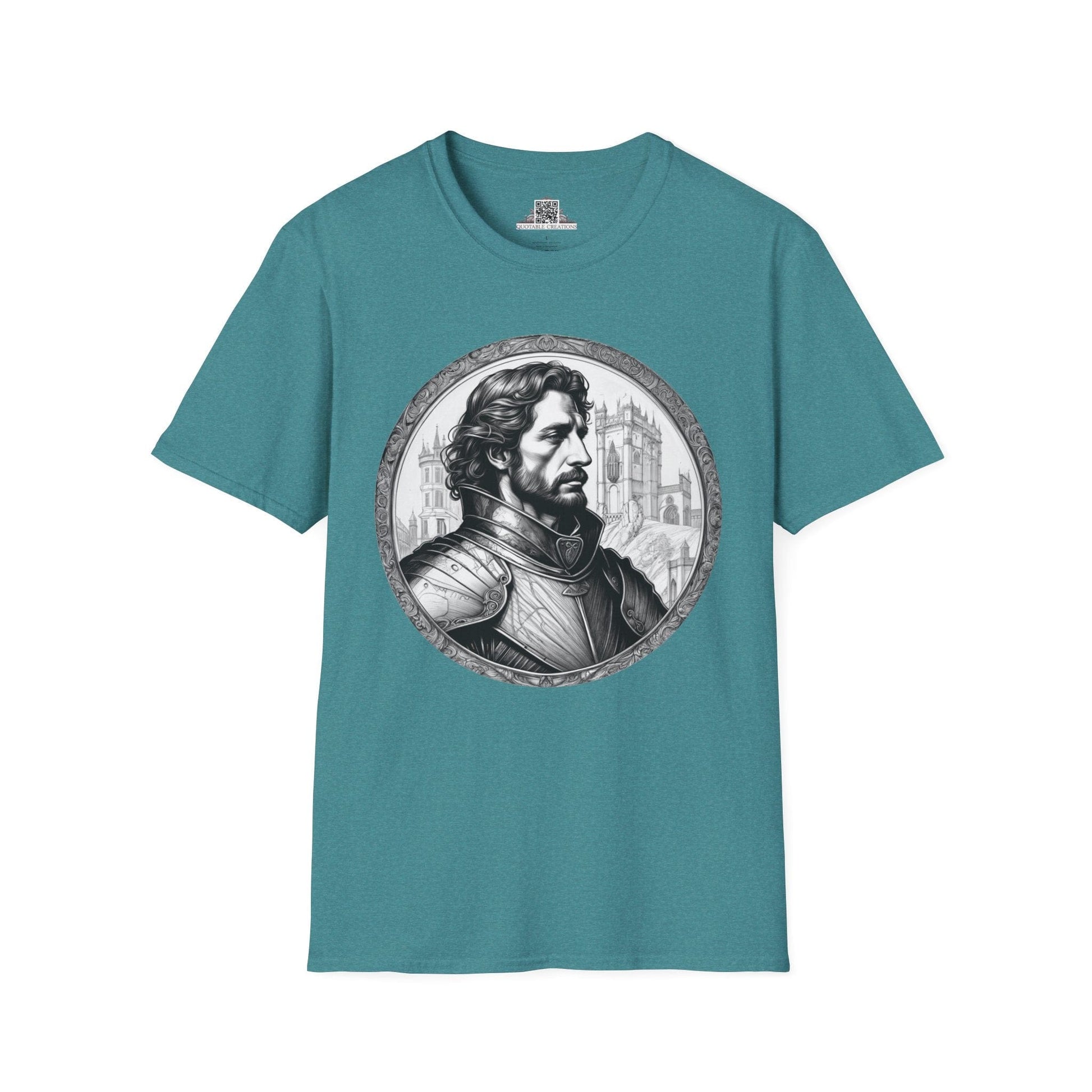 Printify T-Shirt S / Heather Galapagos Blue Lancelot - Heroes & Quests T-Shirt