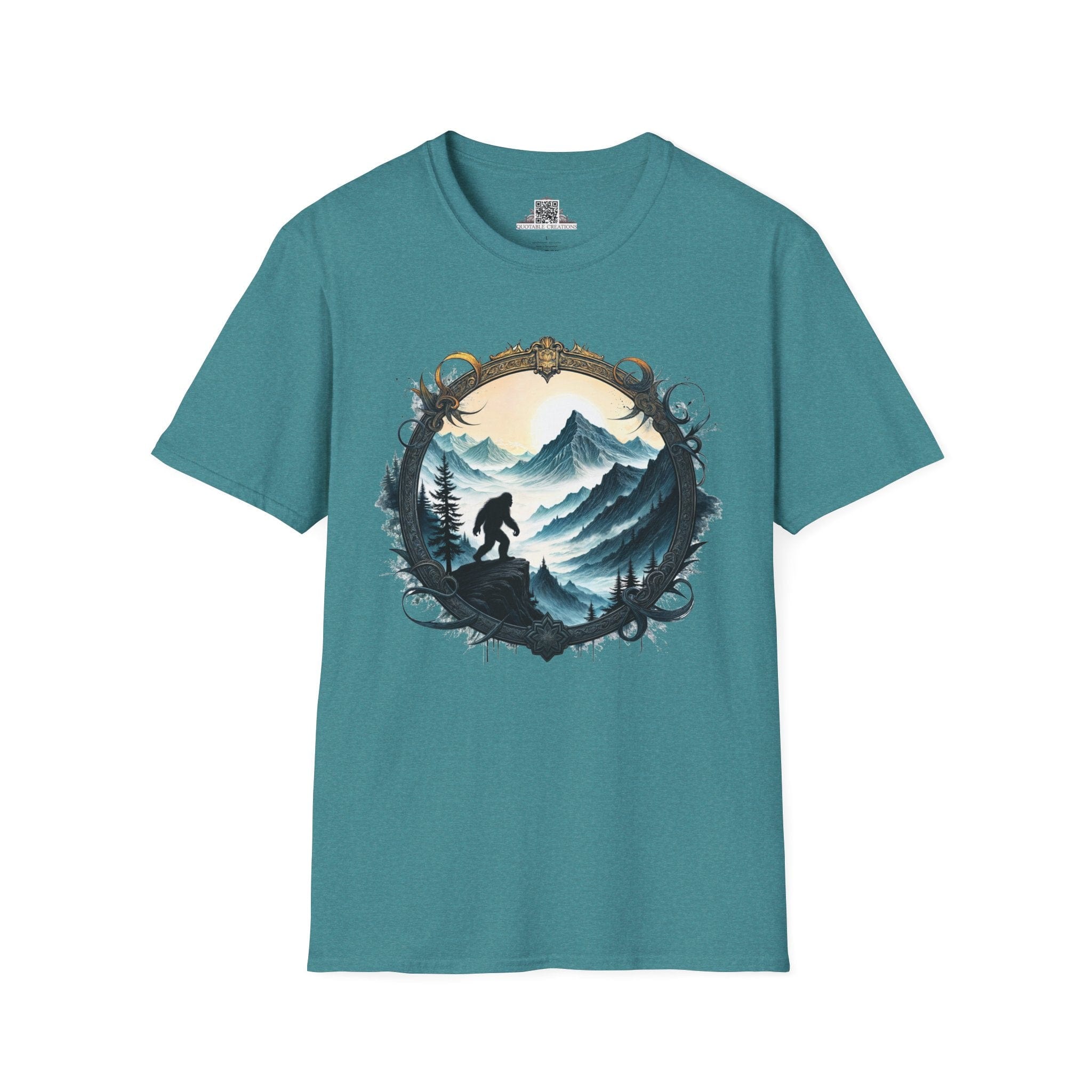 Printify T-Shirt S / Heather Galapagos Blue Legends of the Wilderness - Bigfoot & Legends T-Shirt