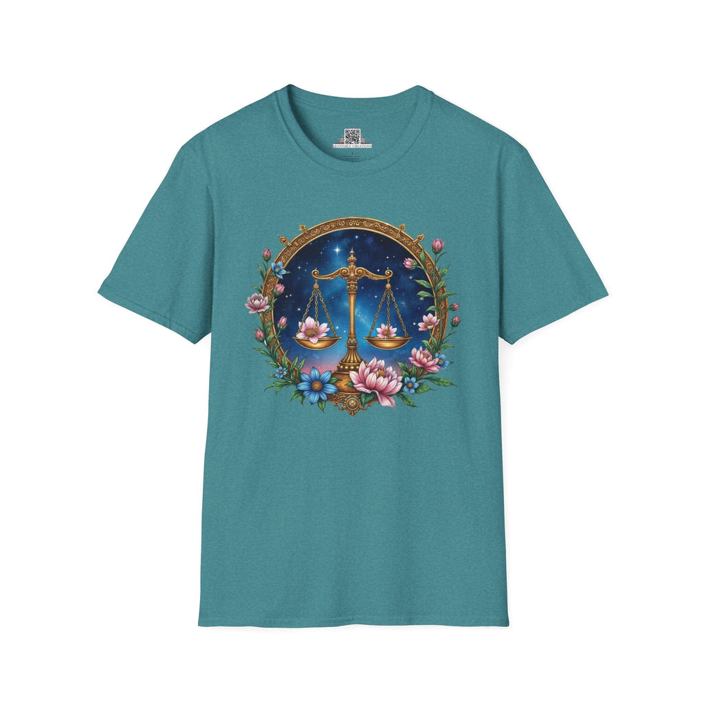 Printify T-Shirt S / Heather Galapagos Blue Libra Zodiac & Astrology - T-Shirt