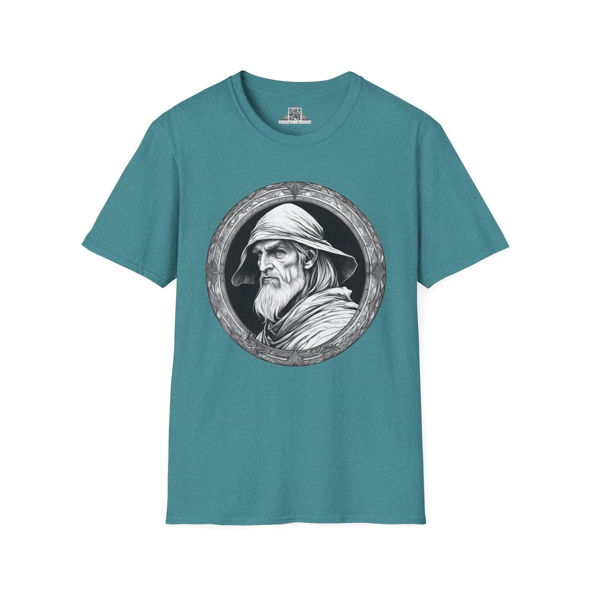 Printify T-Shirt S / Heather Galapagos Blue Merlin Heroes & Quests - T-Shirt