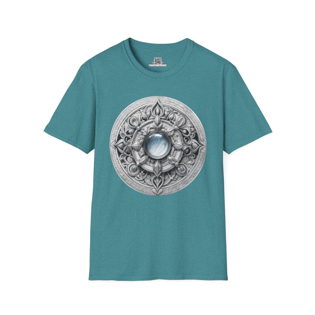 Printify T-Shirt S / Heather Galapagos Blue Moonstone - Crystals & Gemstones T-Shirt