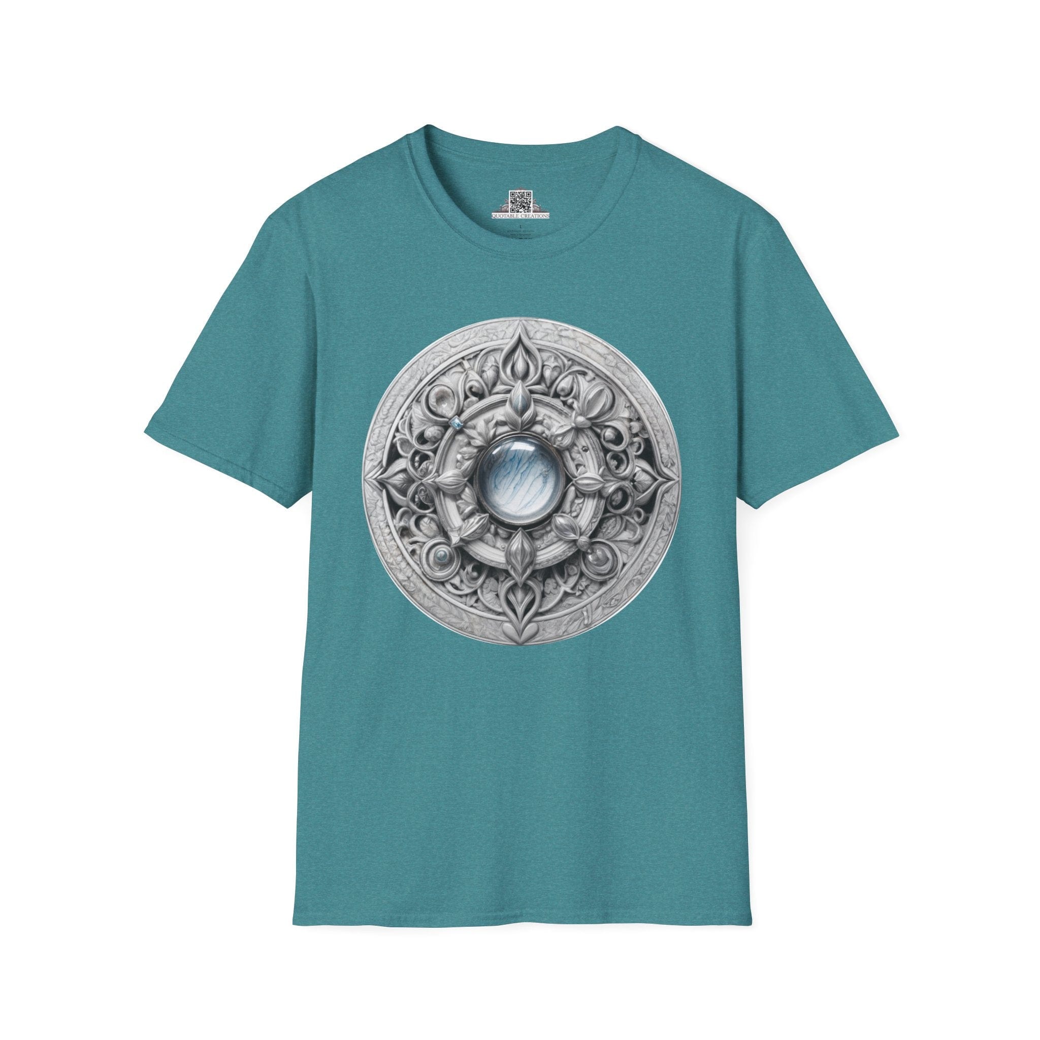 Printify T-Shirt S / Heather Galapagos Blue Moonstone - Crystals & Gemstones T-Shirt