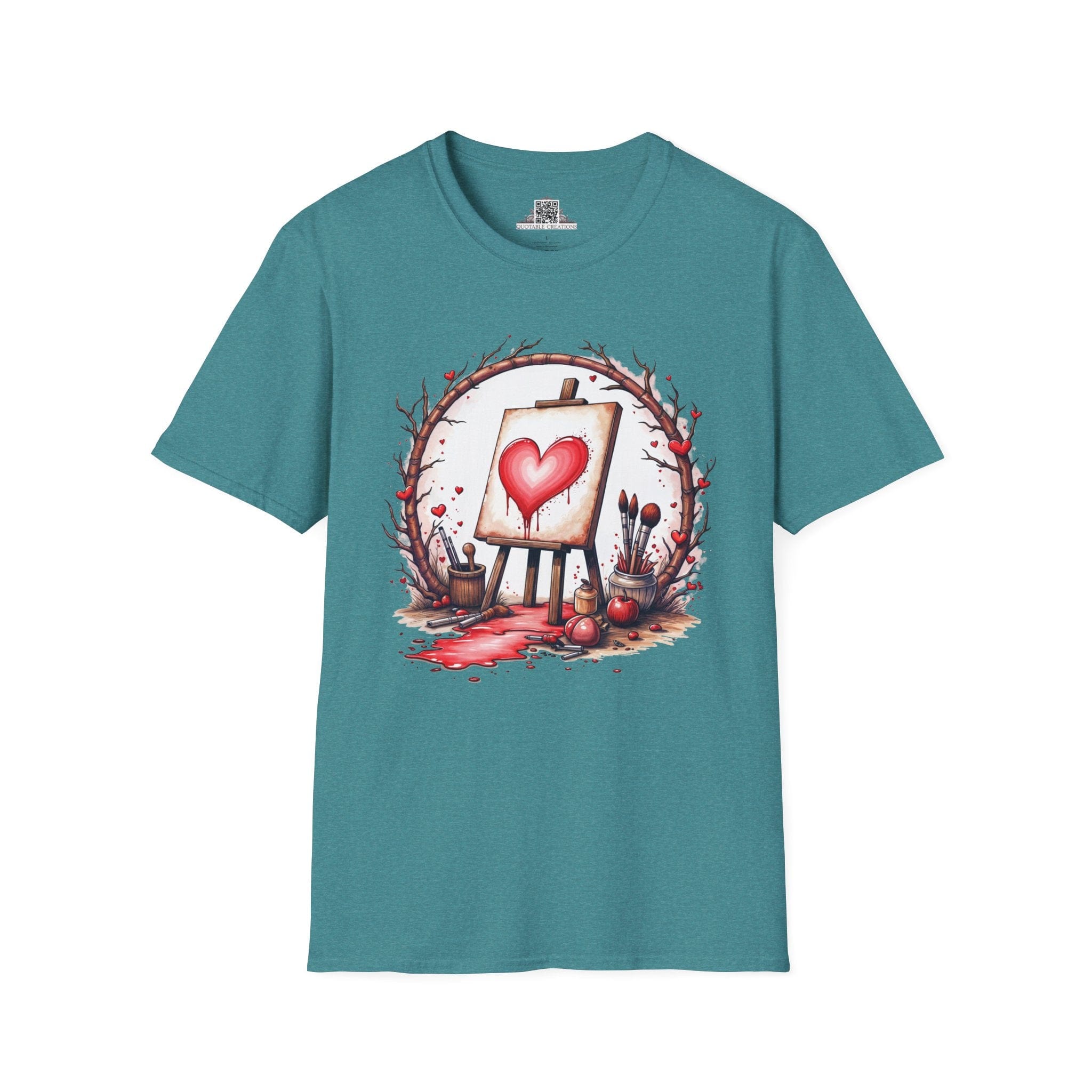 Printify T-Shirt S / Heather Galapagos Blue My Masterpiece Art - Love & Fun T-Shirt