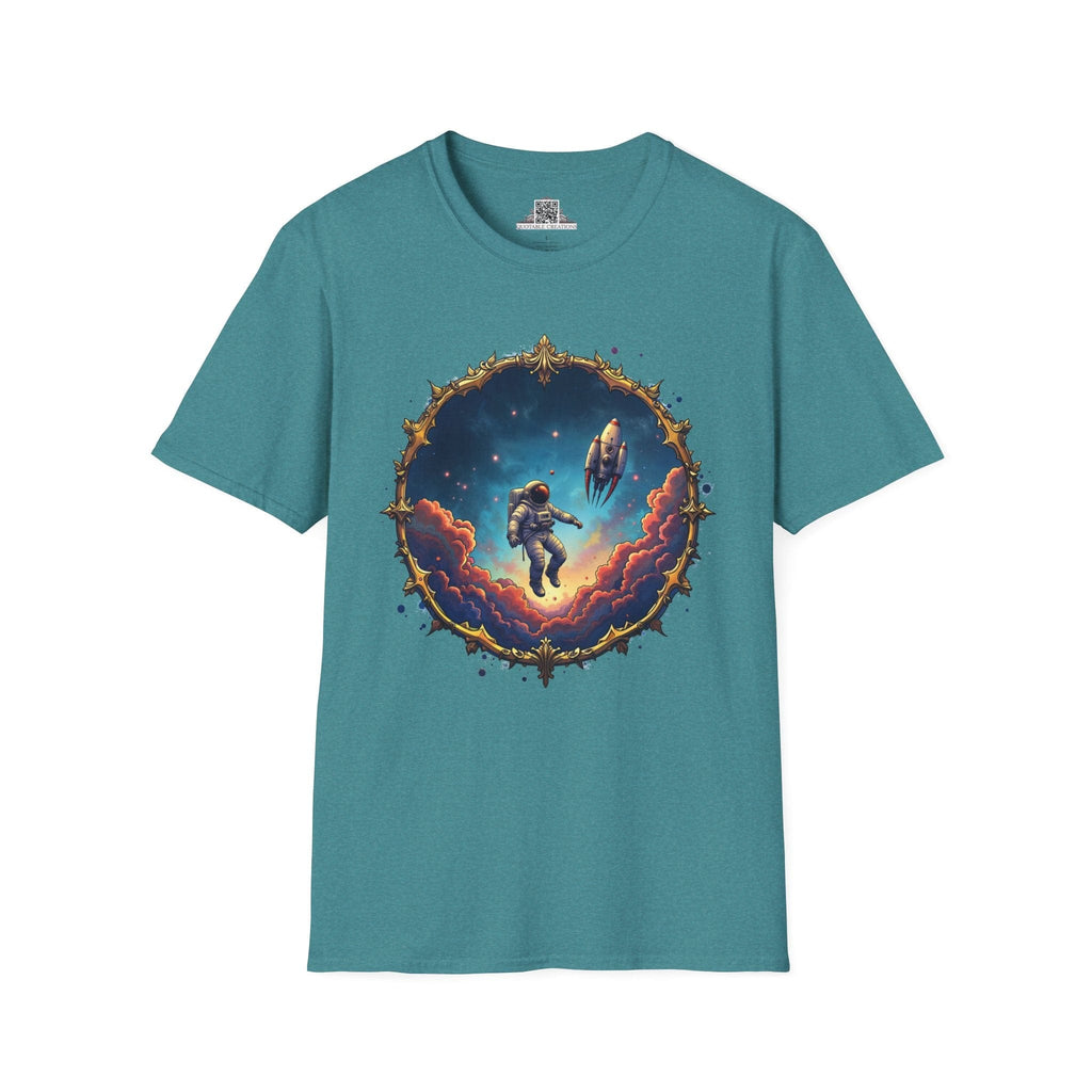 Printify T-Shirt S / Heather Galapagos Blue New Horizons UFO & Cosmic - T-Shirt