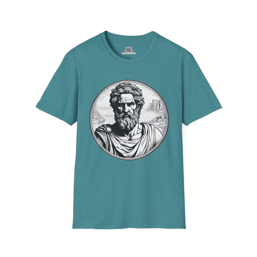 Printify T-Shirt S / Heather Galapagos Blue Odysseus - Heroes & Quests T-Shirt