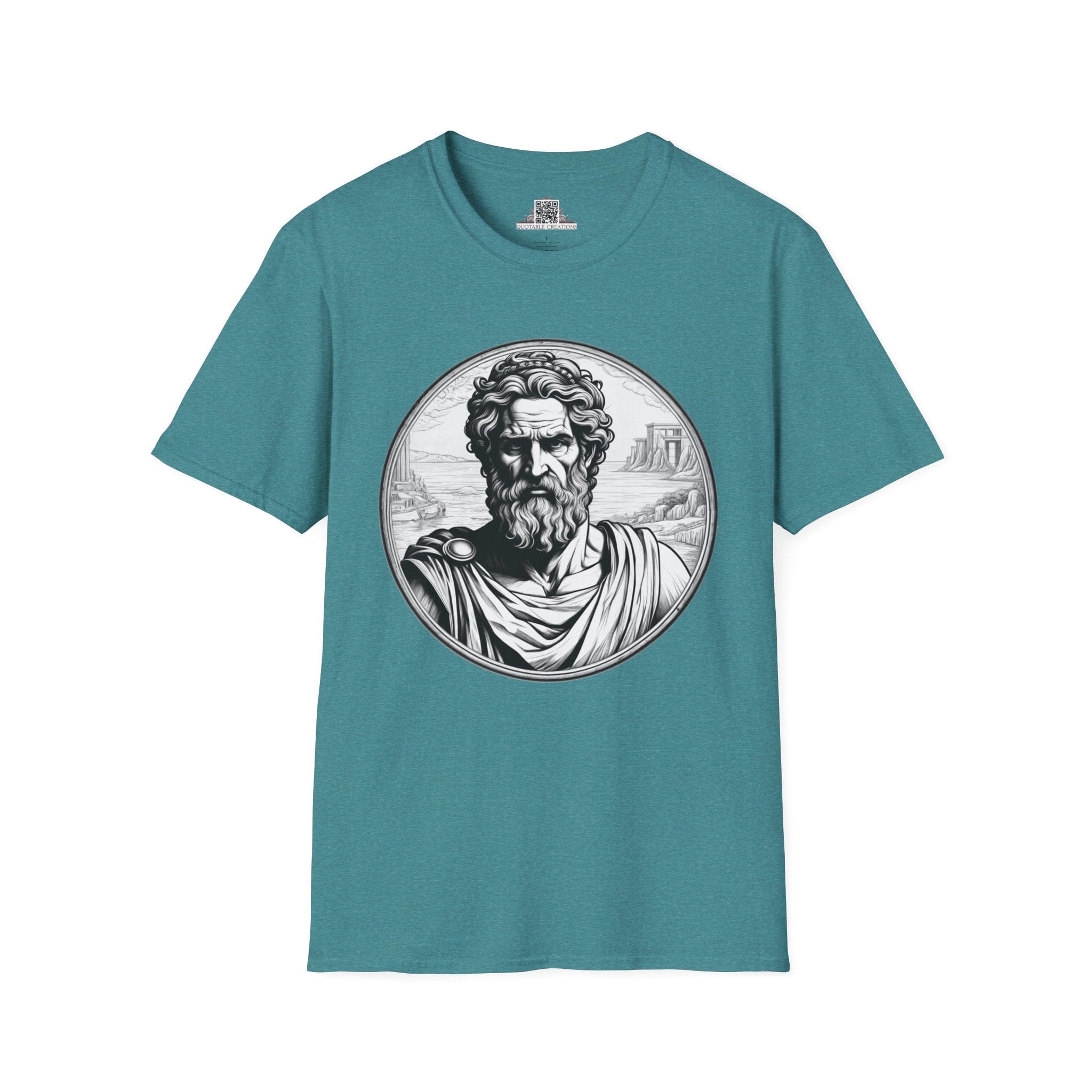 Printify T-Shirt S / Heather Galapagos Blue Odysseus - Heroes & Quests T-Shirt
