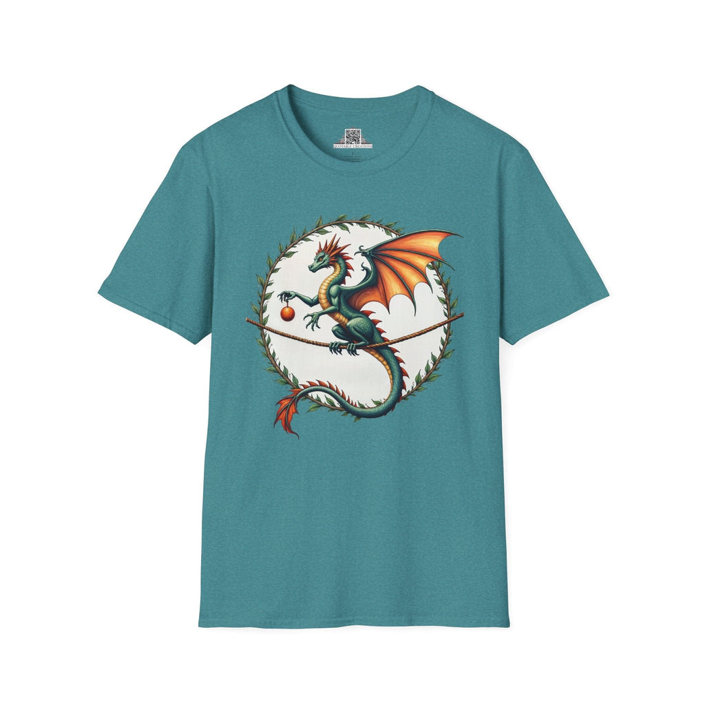 Printify T-Shirt S / Heather Galapagos Blue Pixieweave - Dragons & Magic T-Shirt