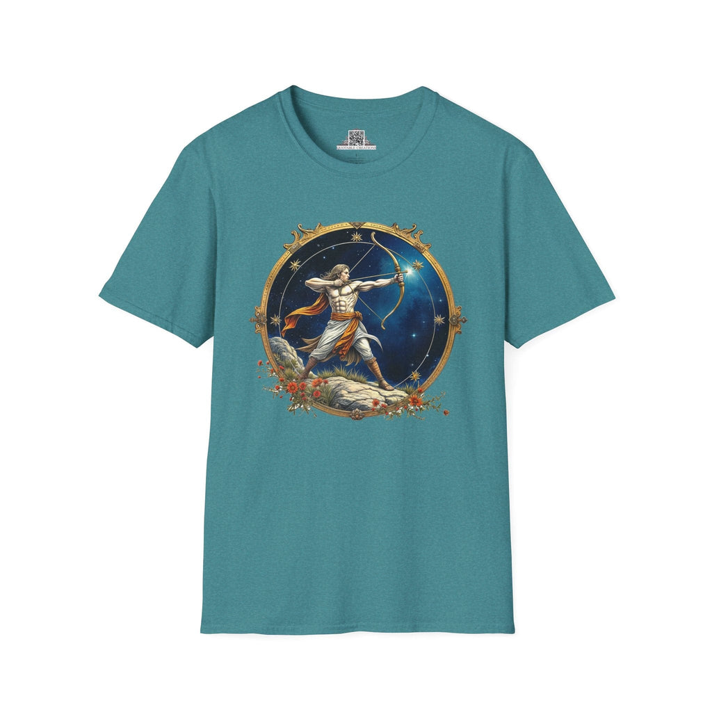 Printify T-Shirt S / Heather Galapagos Blue Sagittarius Zodiac Astrology - T-Shirt