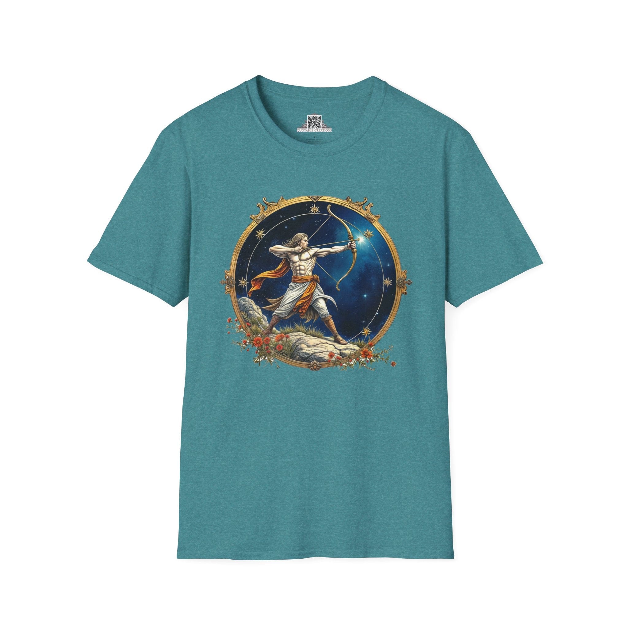 Printify T-Shirt S / Heather Galapagos Blue Sagittarius Zodiac Astrology - T-Shirt