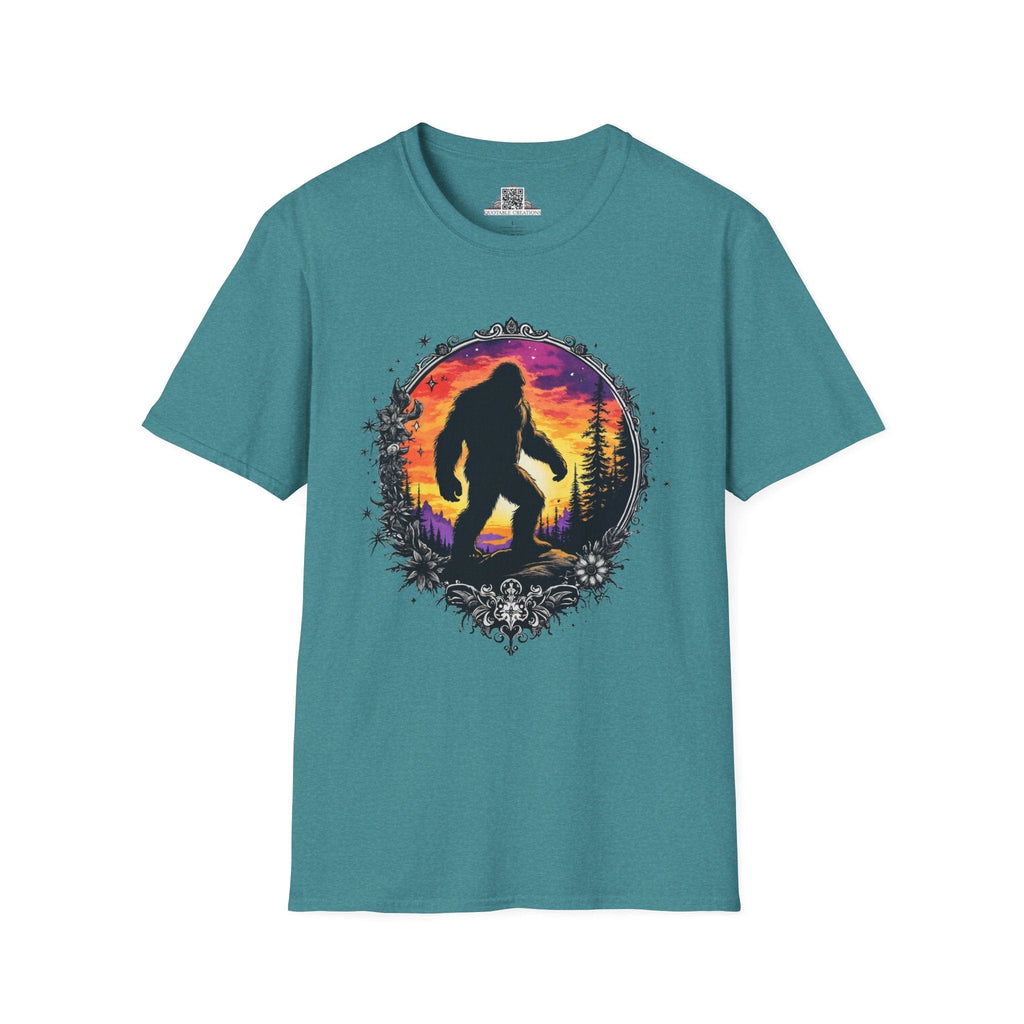 Printify T-Shirt S / Heather Galapagos Blue Sasquatch Sightings - Bigfoot & Legends T-Shirt