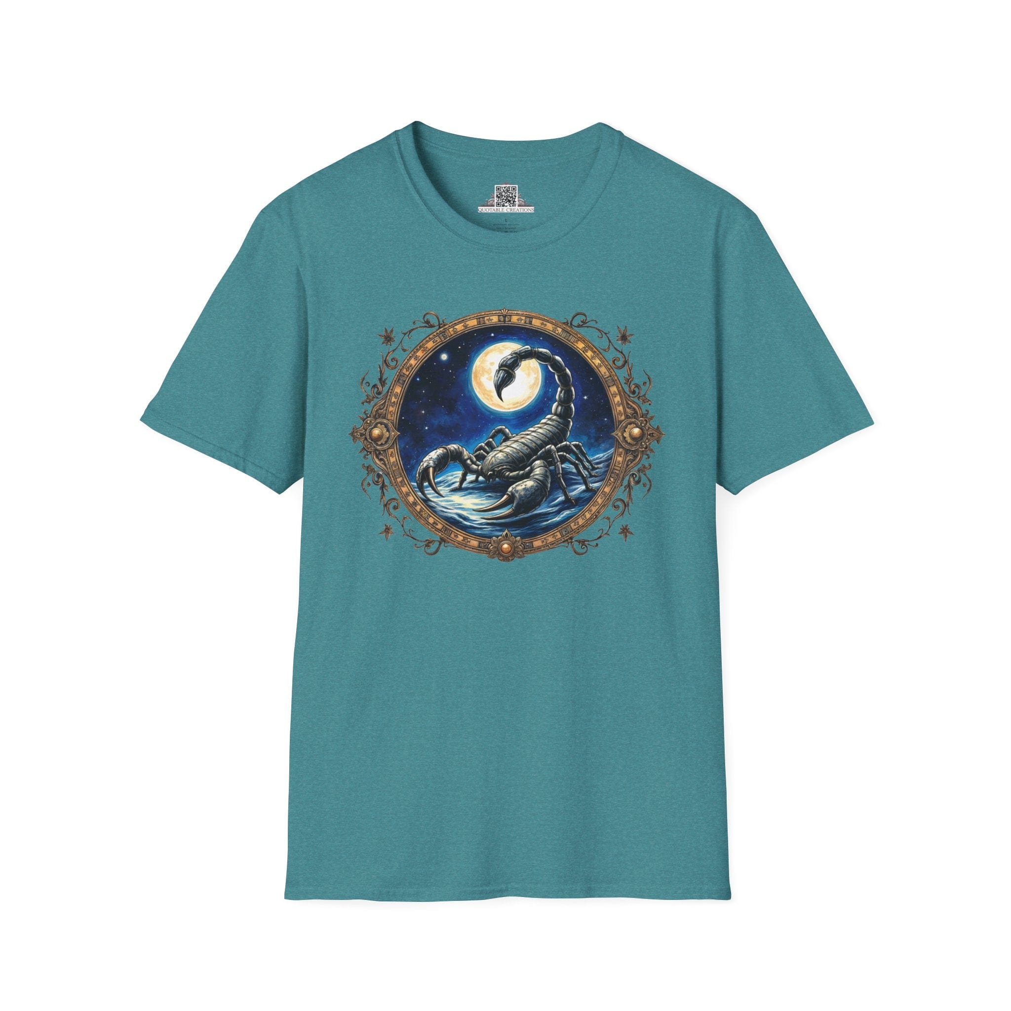 Printify T-Shirt S / Heather Galapagos Blue Scorpio Zodiac & Astrology - T-Shirt