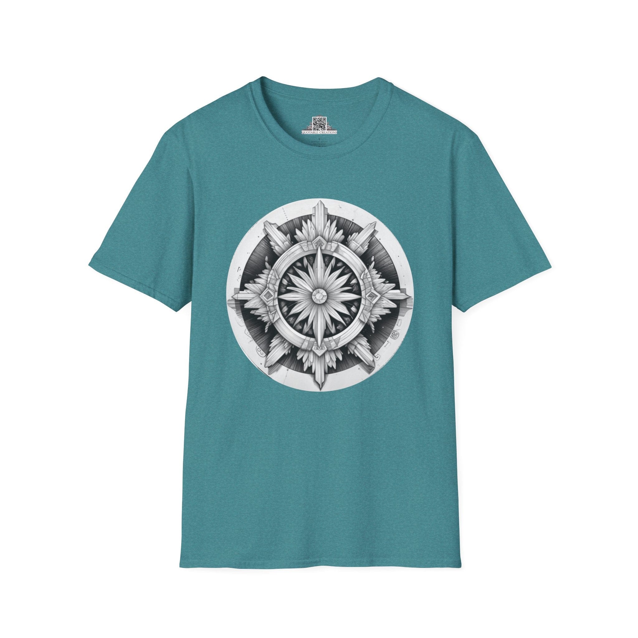 Printify T-Shirt S / Heather Galapagos Blue Selenite - Crystals & Gemstones T-Shirt