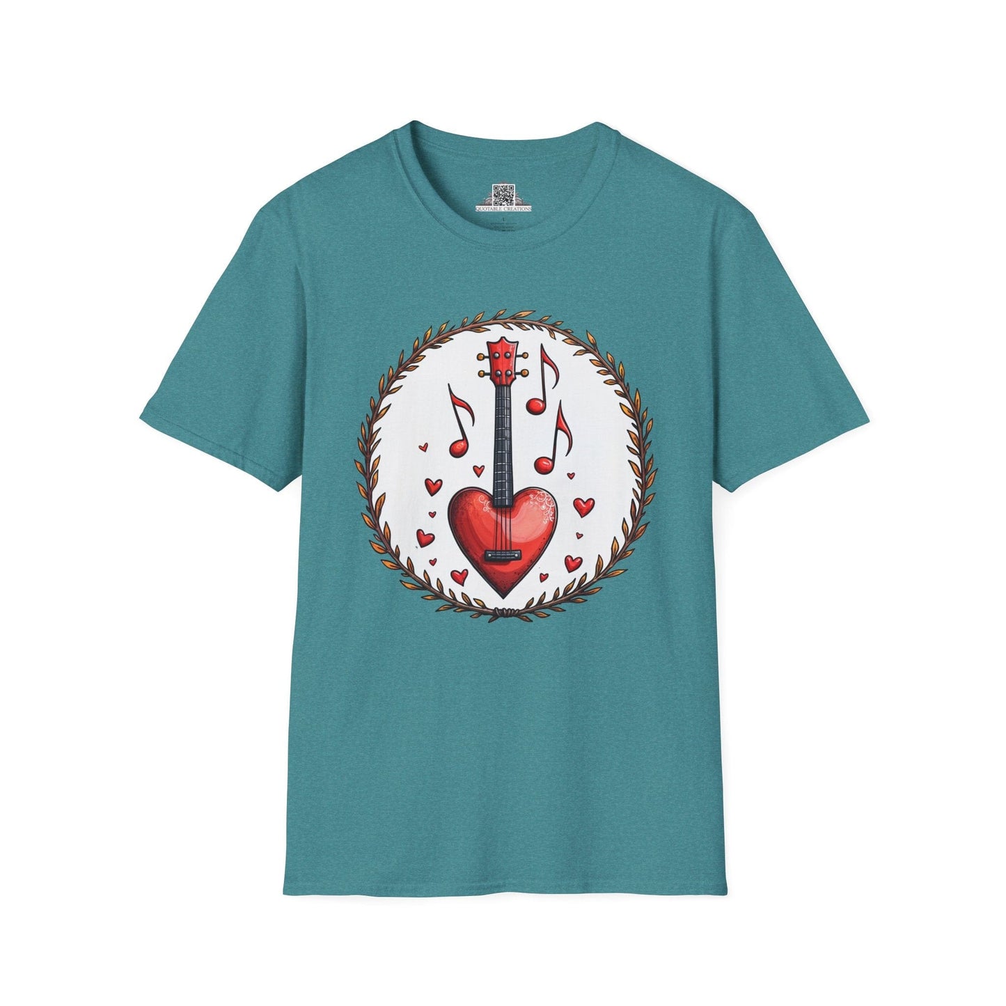 Printify T-Shirt S / Heather Galapagos Blue Sweet Symphony Music - Love & Fun T-Shirt