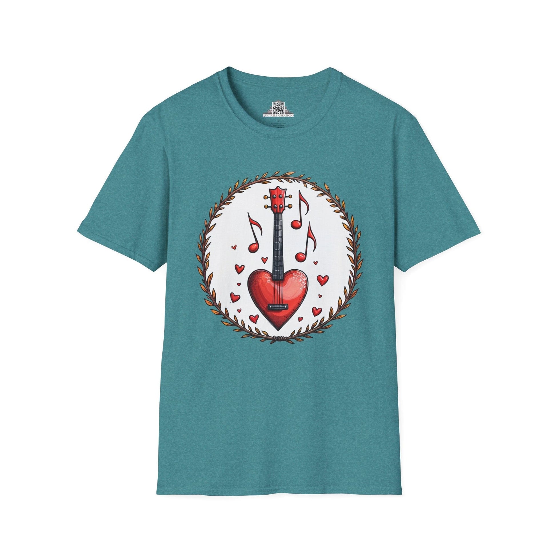 Printify T-Shirt S / Heather Galapagos Blue Sweet Symphony Music - Love & Fun T-Shirt