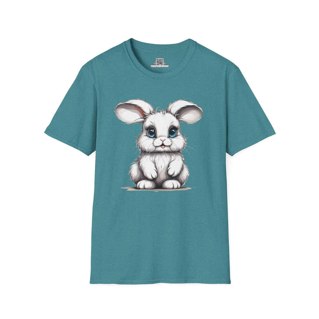 Printify T-Shirt S / Heather Galapagos Blue T-Shirt - Baby Bunny - Hyper Cute