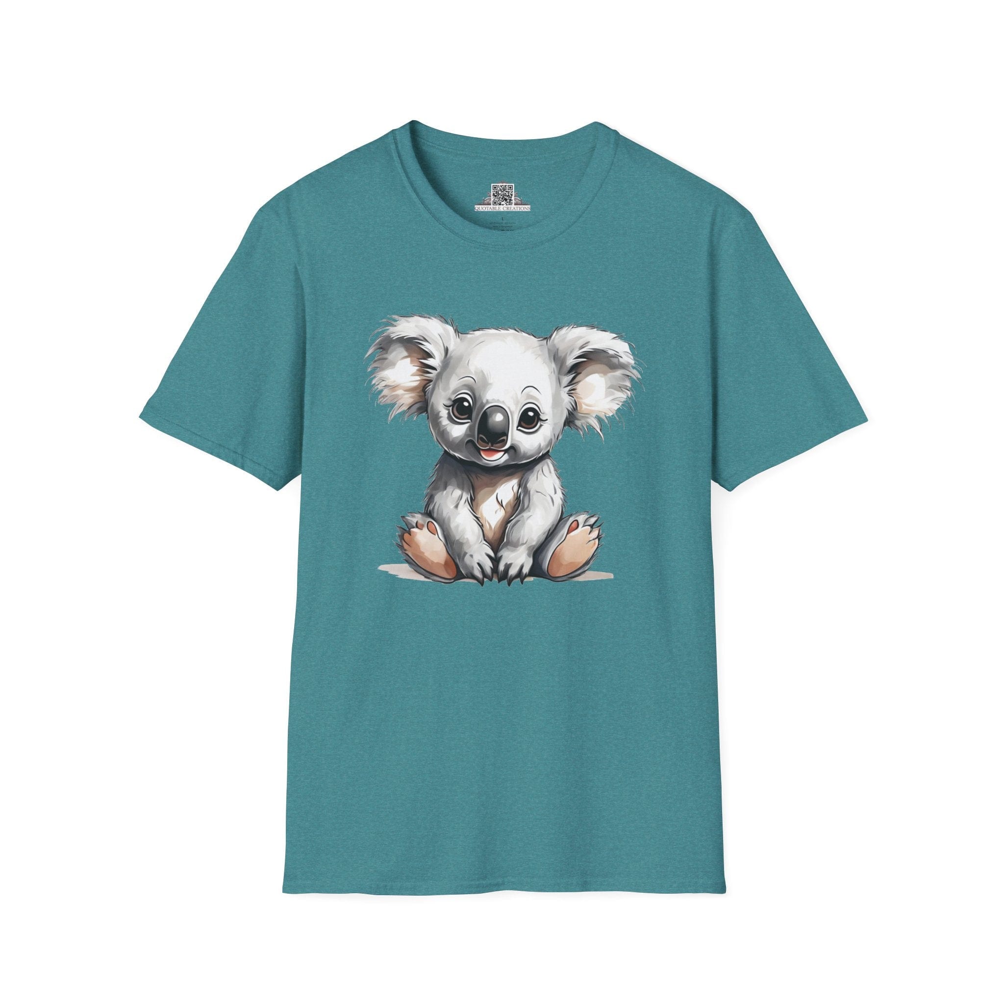 Printify T-Shirt S / Heather Galapagos Blue T-Shirt - Baby Koala - Hyper Cute