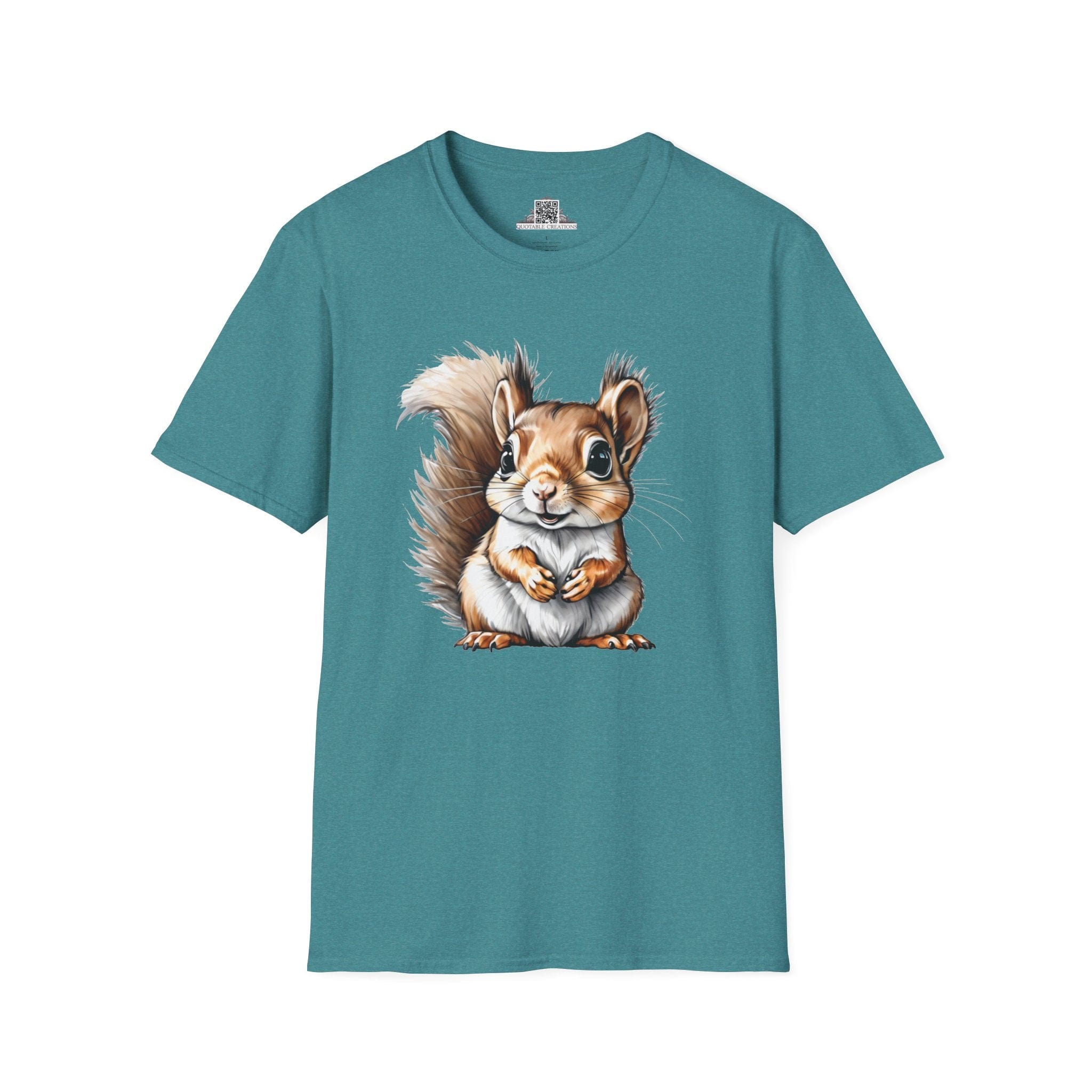 Printify T-Shirt S / Heather Galapagos Blue T-Shirt - Baby Squirrel - Hyper Cute