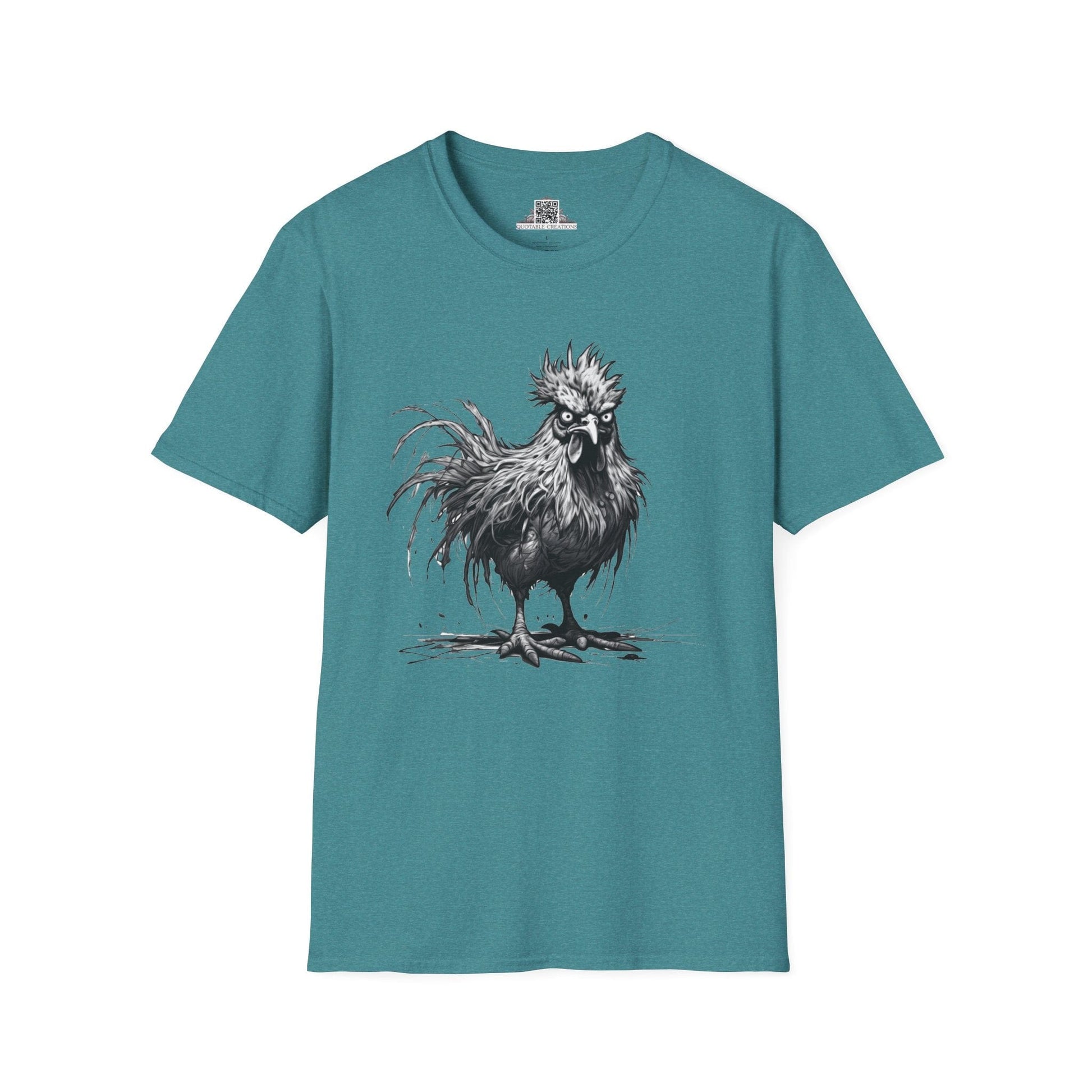 Printify T-Shirt S / Heather Galapagos Blue T-Shirt - I'm Fine Chicken - Everything's Fine