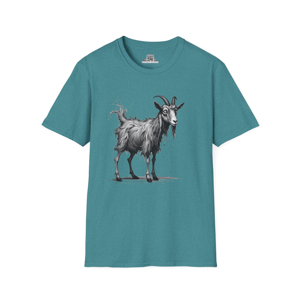Printify T-Shirt S / Heather Galapagos Blue T-Shirt - I'm Fine Goat - Everything's Fine