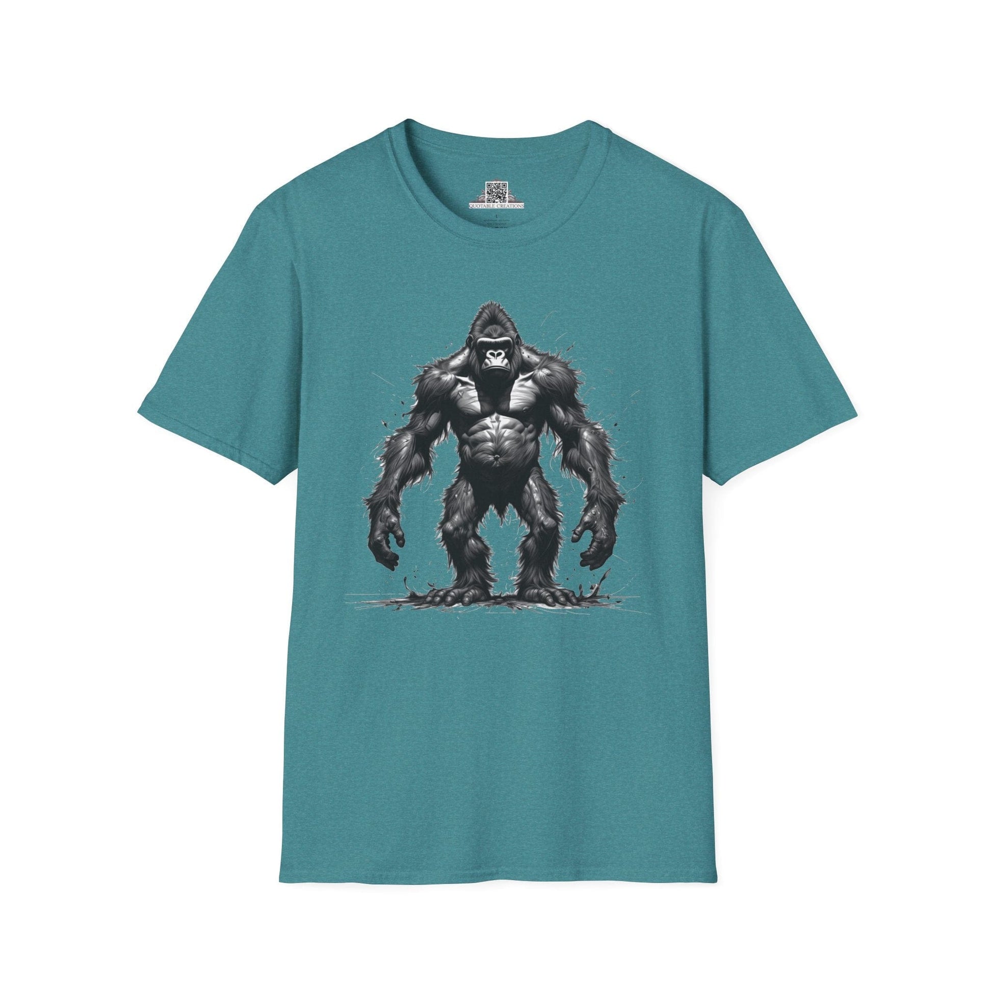 Printify T-Shirt S / Heather Galapagos Blue T-Shirt - I'm Fine Gorilla - Everything's Fine