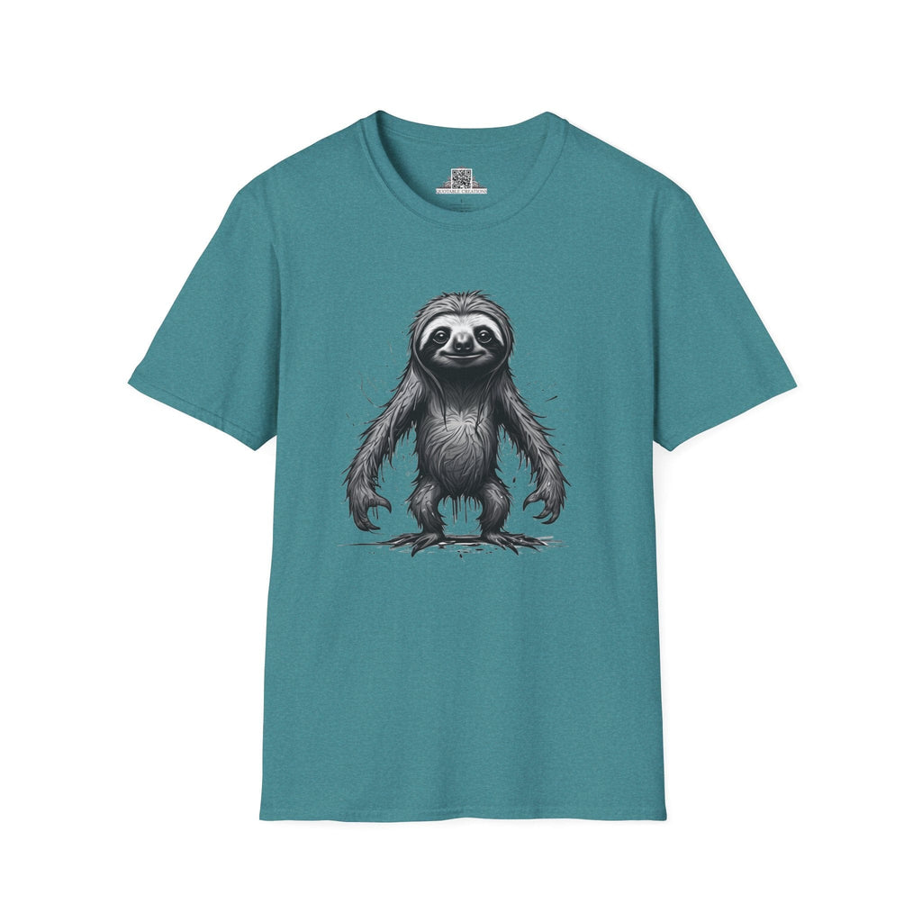 Printify T-Shirt S / Heather Galapagos Blue T-Shirt - I'm Fine Sloth - Everything's Fine