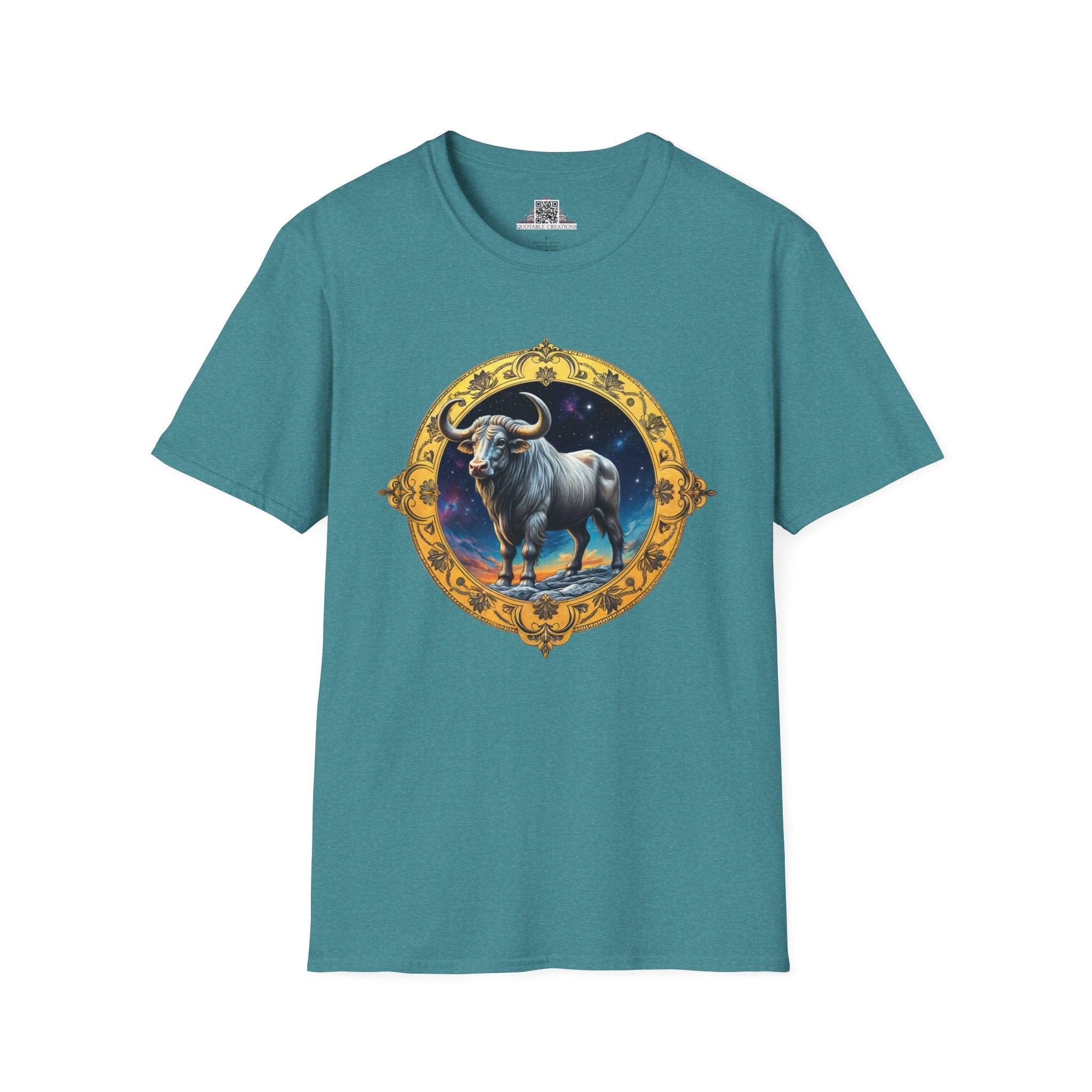 Printify T-Shirt S / Heather Galapagos Blue Taurus - Zodiac & Astrology T-Shirt