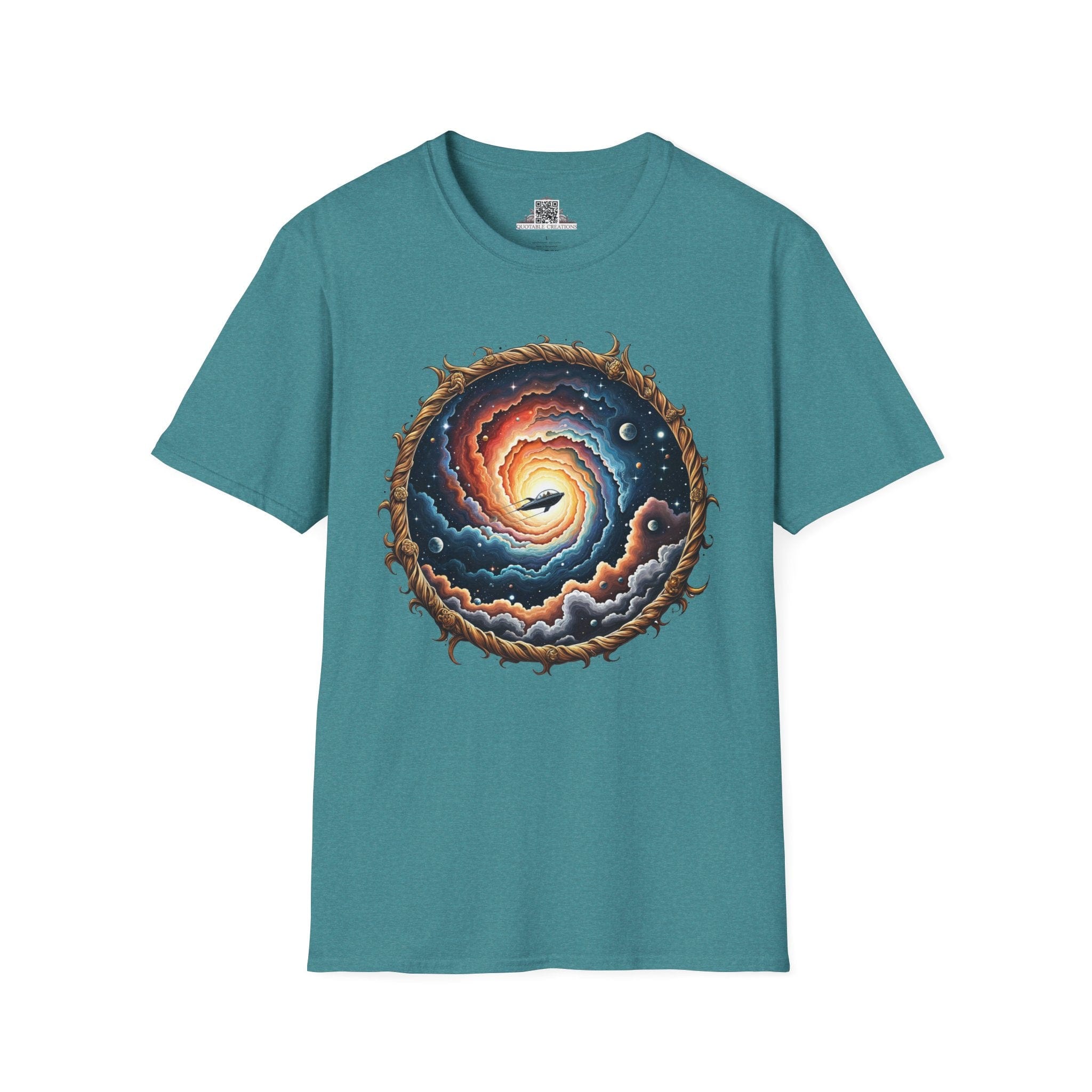 Printify T-Shirt S / Heather Galapagos Blue The Answers Are Up There UFO & Cosmic - T-Shirt