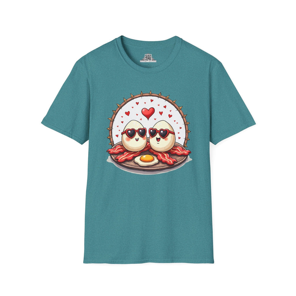 Printify T-Shirt S / Heather Galapagos Blue Unbeatable Love Eggs - Love & Fun T-Shirt