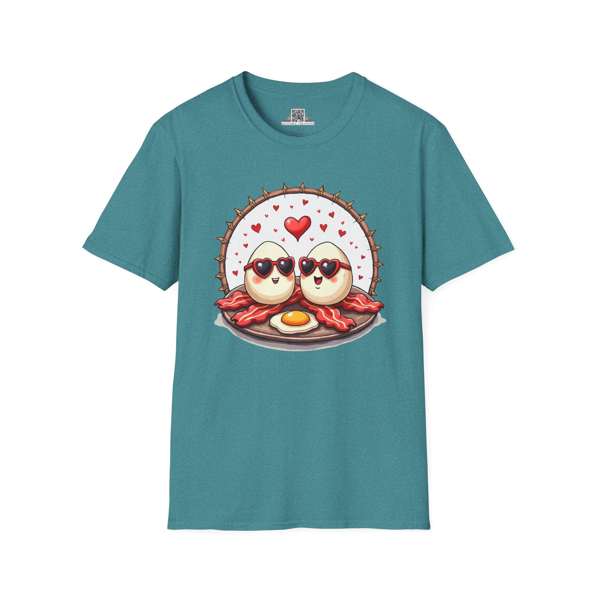 Printify T-Shirt S / Heather Galapagos Blue Unbeatable Love Eggs - Love & Fun T-Shirt
