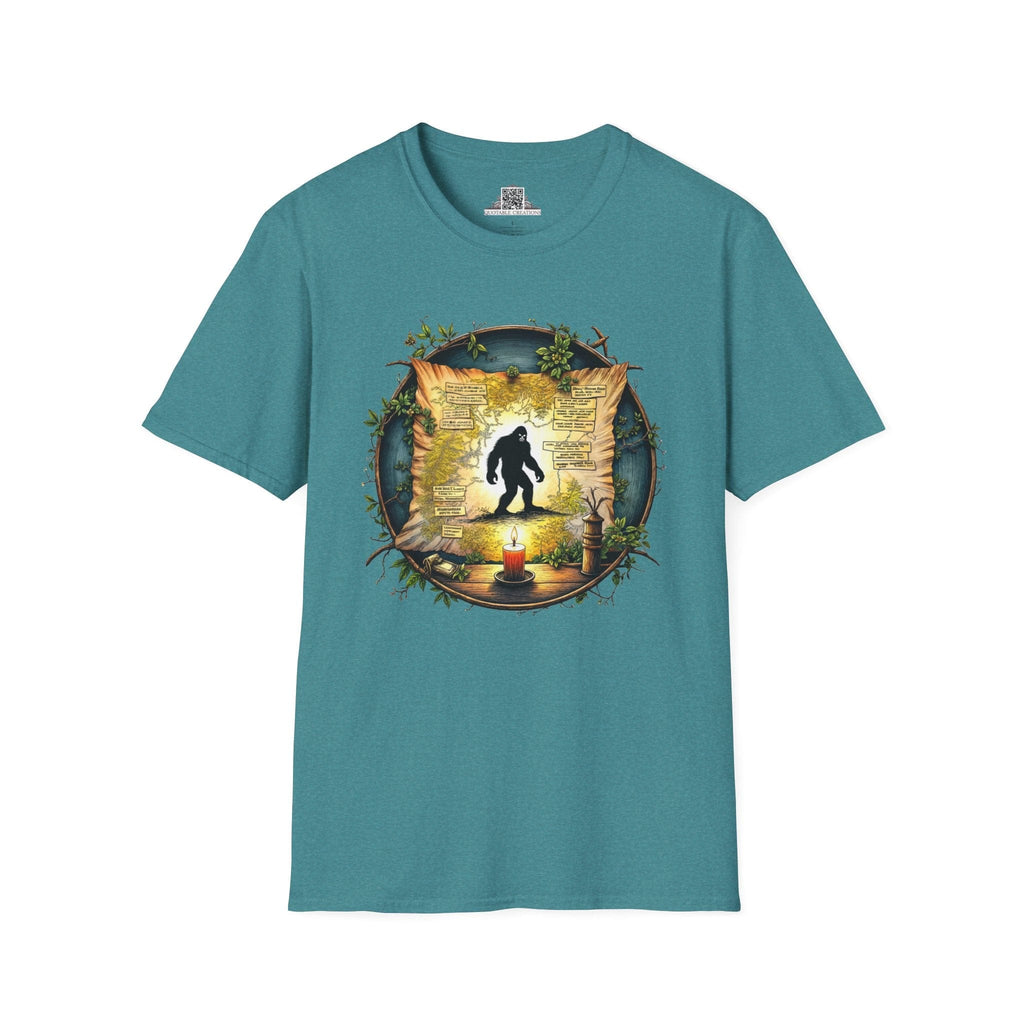 Printify T-Shirt S / Heather Galapagos Blue Uncover the Myth - Bigfoot & Legends T-Shirt