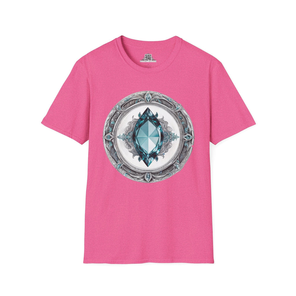 Printify T-Shirt S / Heather Heliconia Aquamarine Crystals Gemstones - T-Shirt