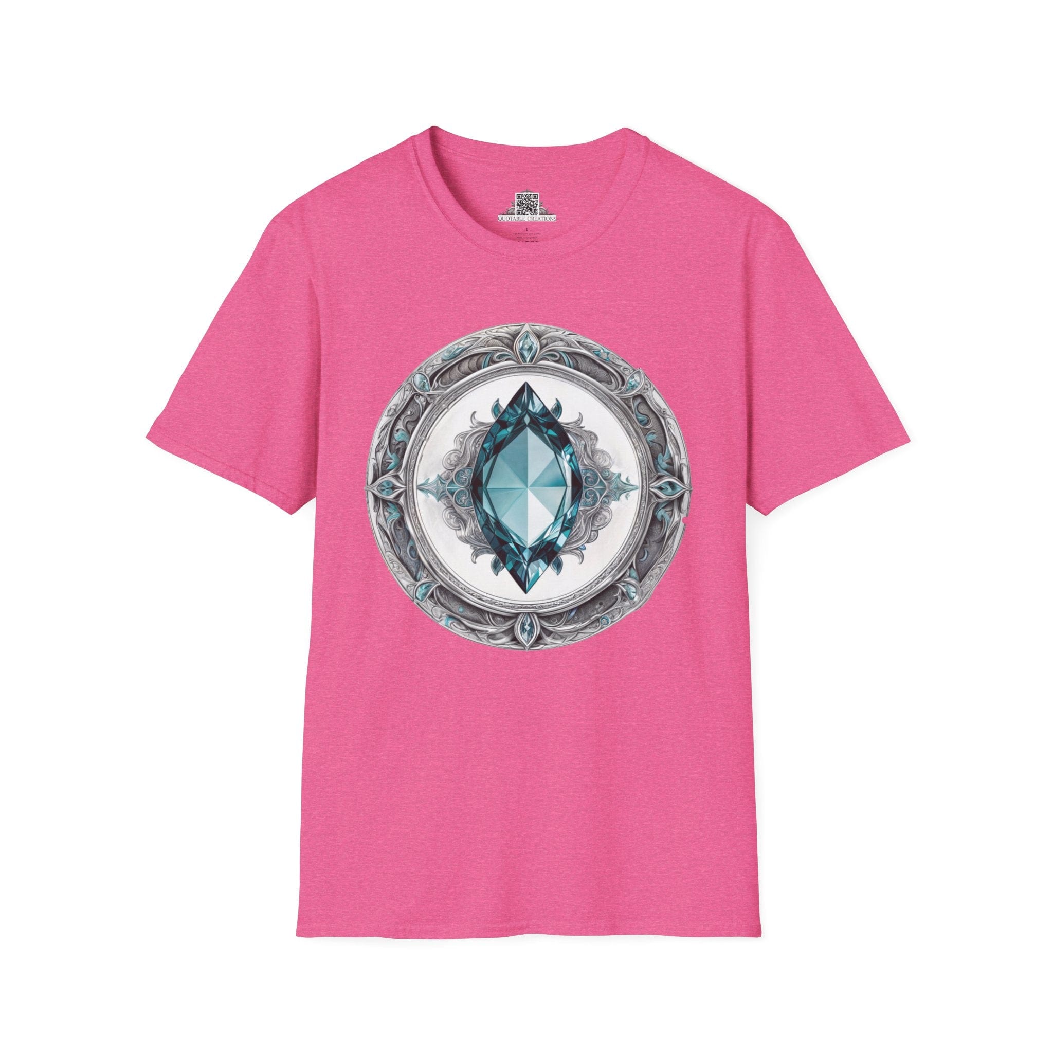 Printify T-Shirt S / Heather Heliconia Aquamarine Crystals Gemstones - T-Shirt