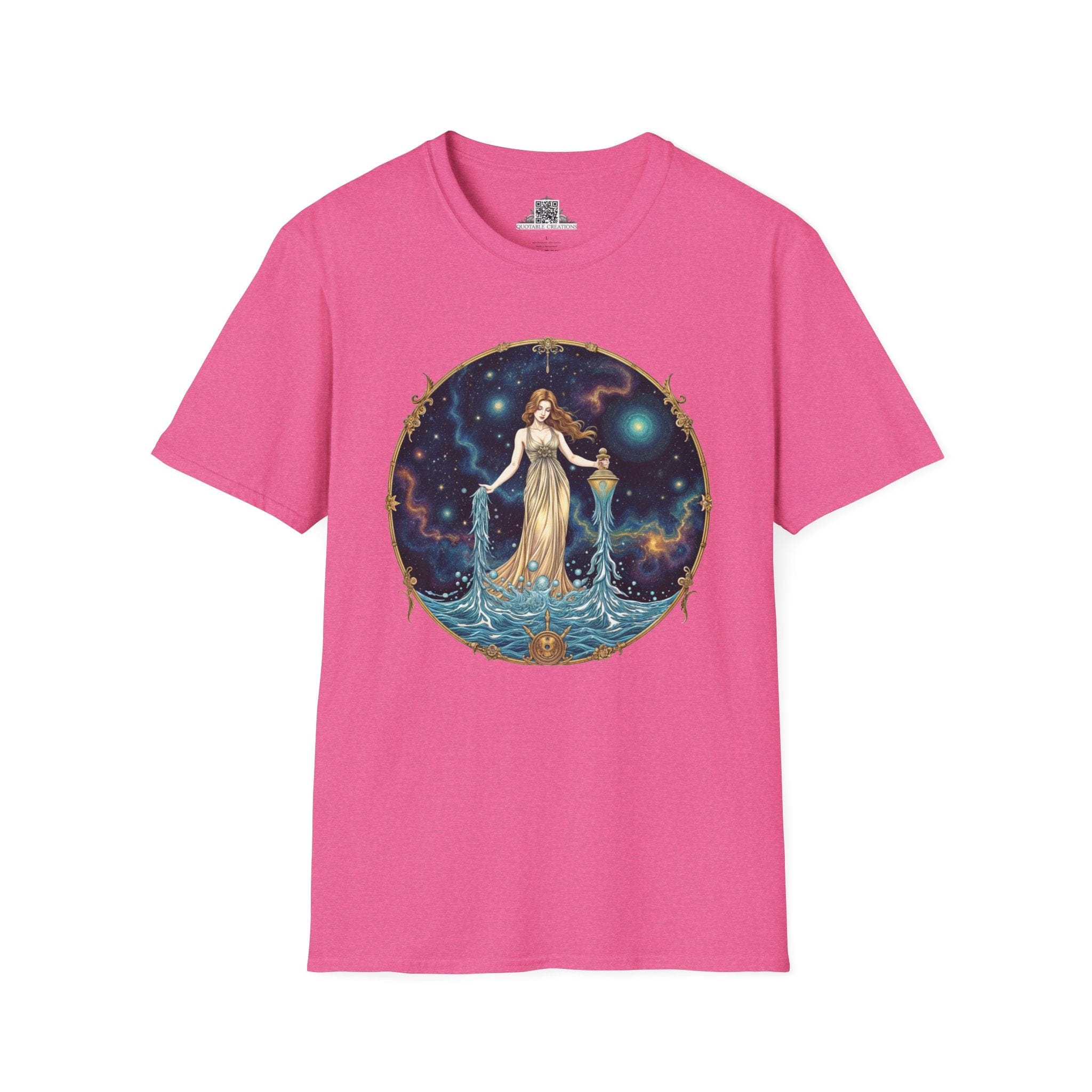 Printify T-Shirt S / Heather Heliconia Aquarius Zodiac Astrology - T-Shirt