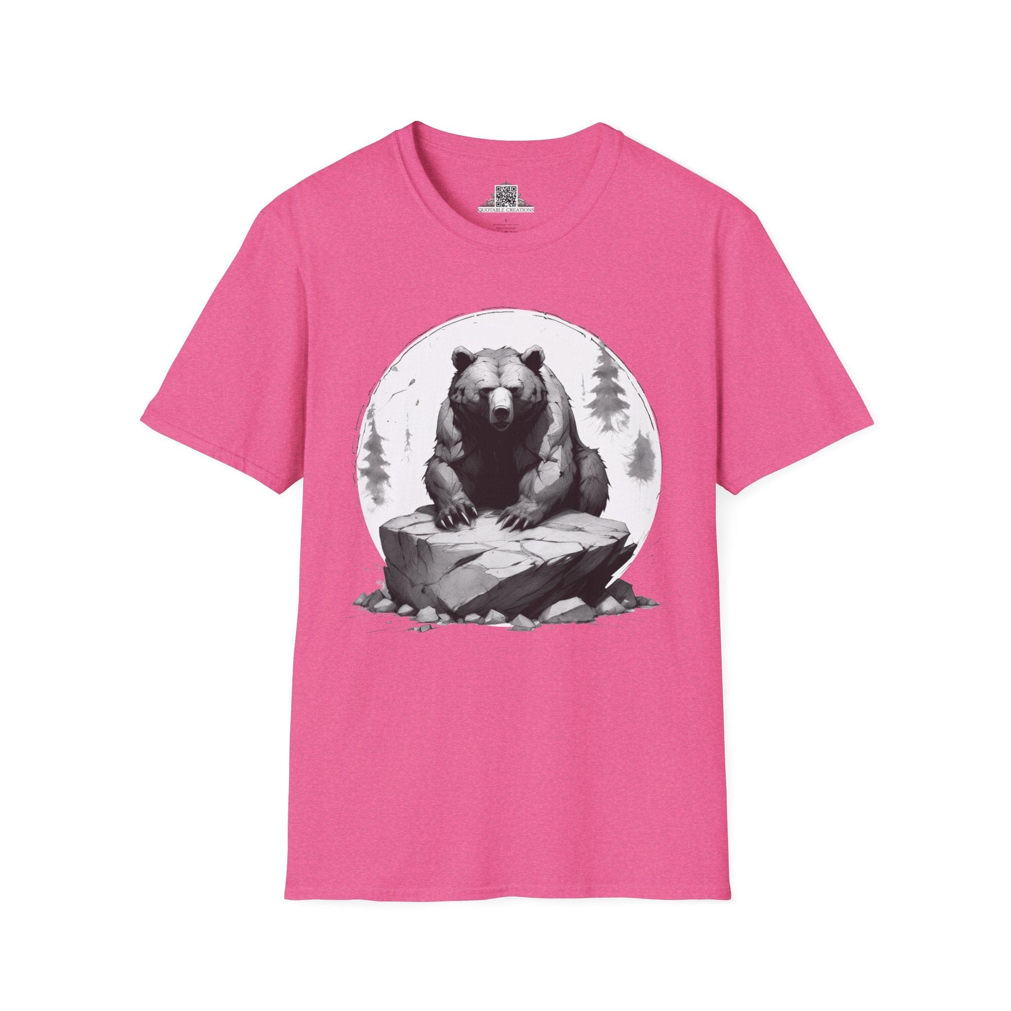 Printify T-Shirt S / Heather Heliconia Bear Wild Motivation - Softstyle T-Shirt