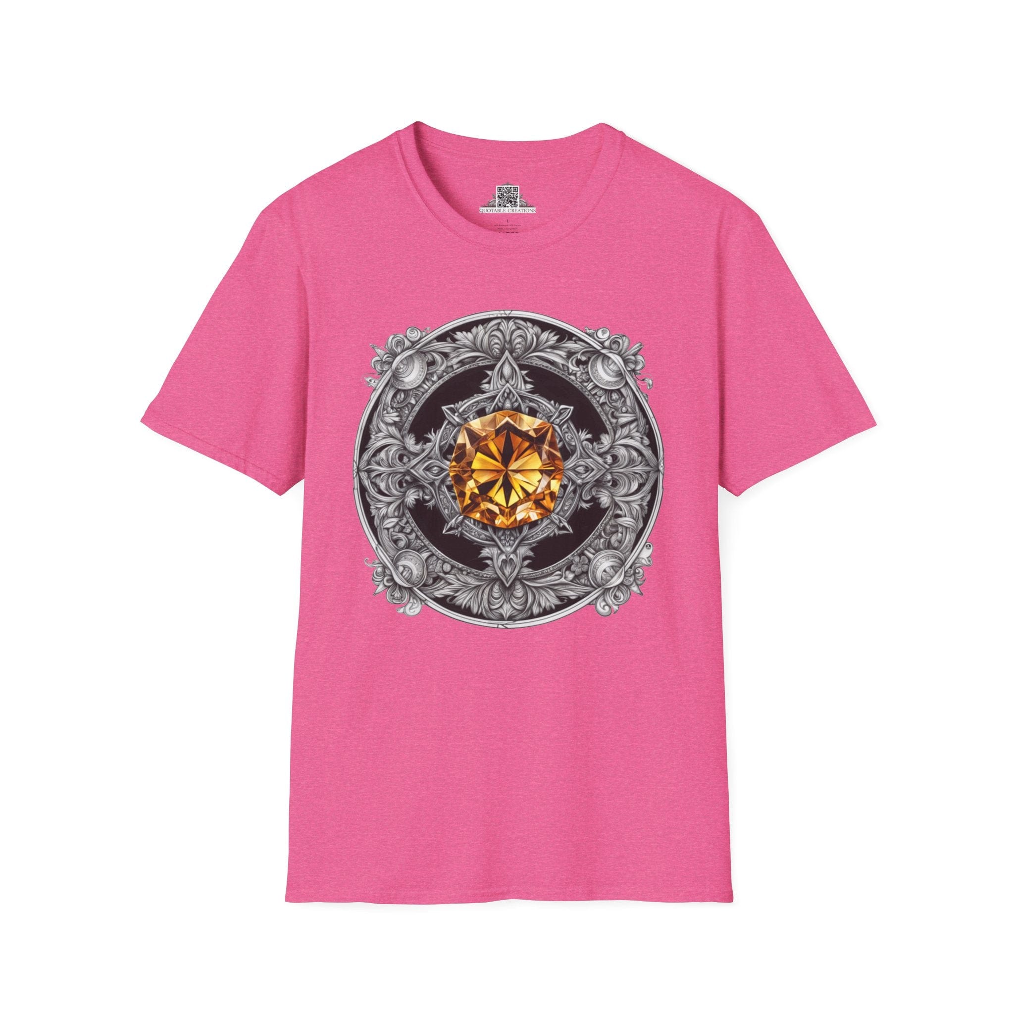 Printify T-Shirt S / Heather Heliconia Citrine Crystals Gemstones Unisex T-Shirt