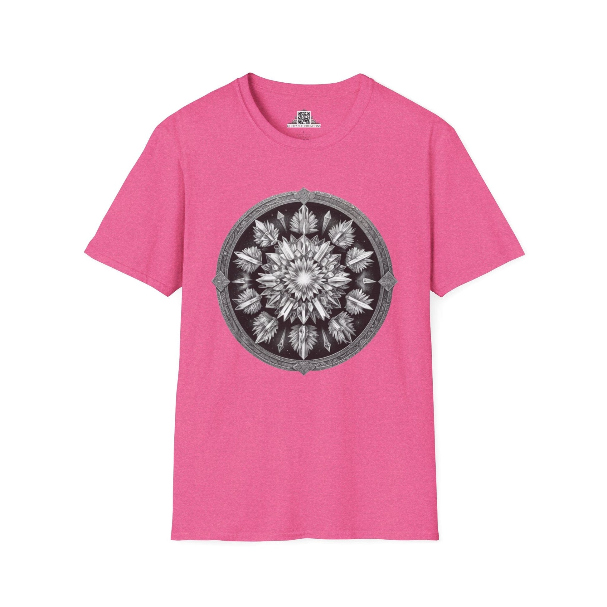 Printify T-Shirt S / Heather Heliconia Clear Quartz - Crystals & Gemstones T-Shirt