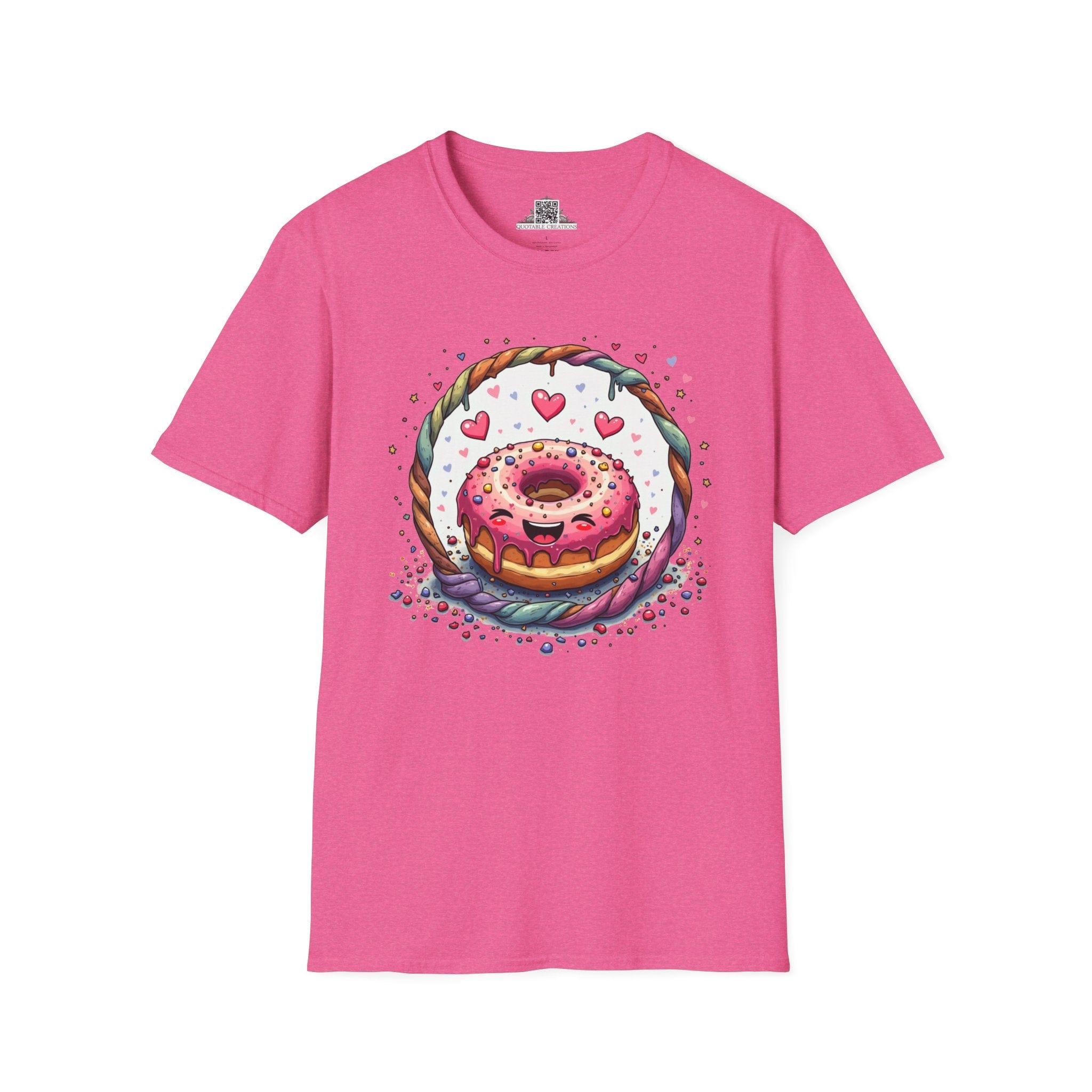 Printify T-Shirt S / Heather Heliconia Donut Worry - Love & Fun T-Shirt