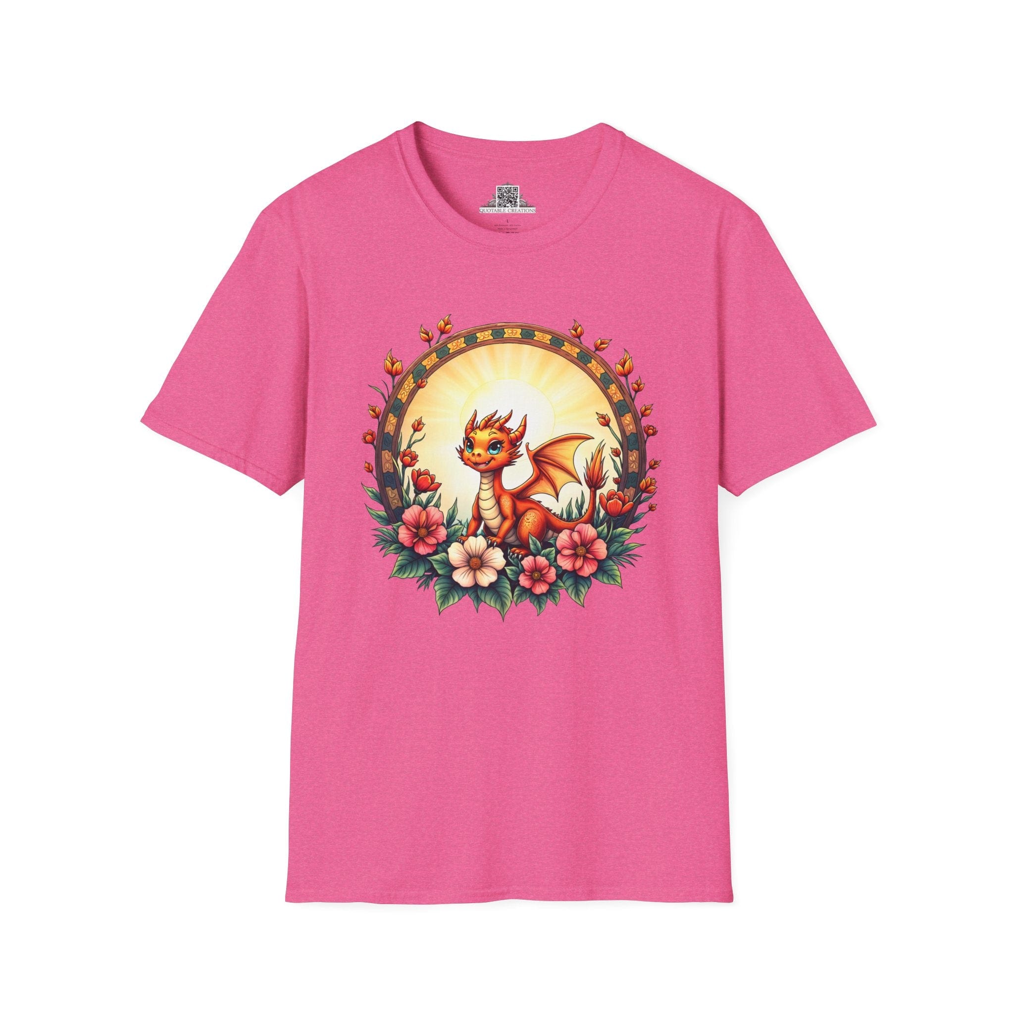 Printify T-Shirt S / Heather Heliconia Emberheart - Dragons & Magic T-Shirt
