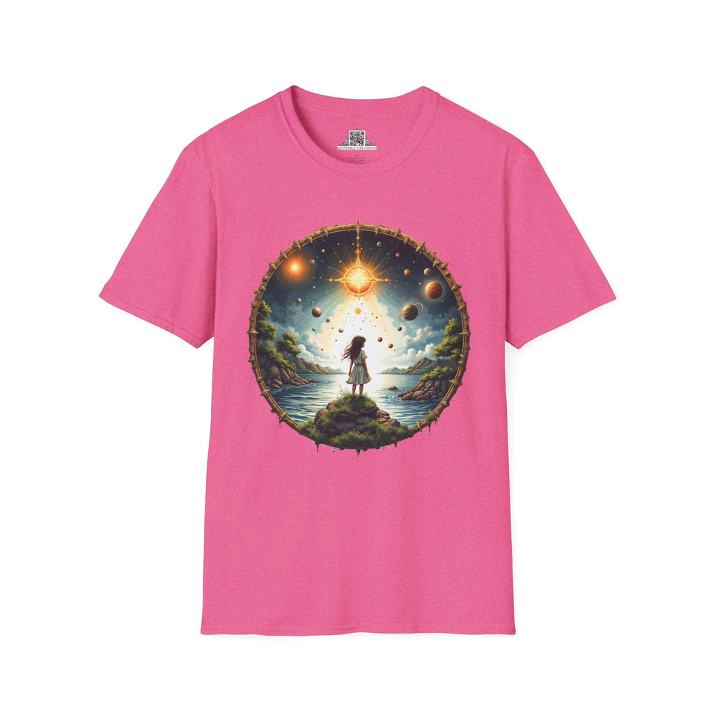 Printify T-Shirt S / Heather Heliconia Exploring the Final Frontier UFO & Cosmic - T-Shirt