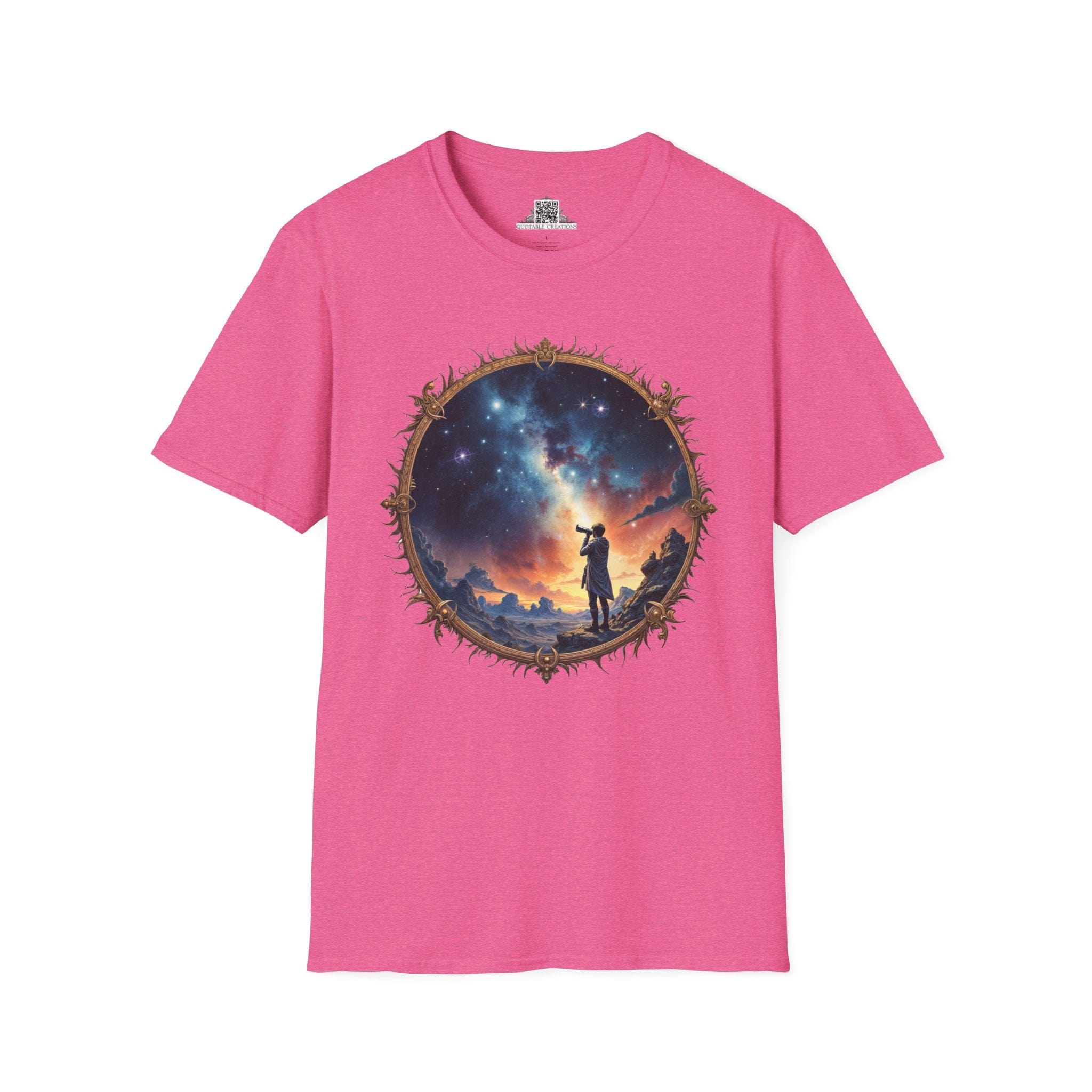 Printify T-Shirt S / Heather Heliconia I Choose to Believe UFO & Cosmic - T-Shirt