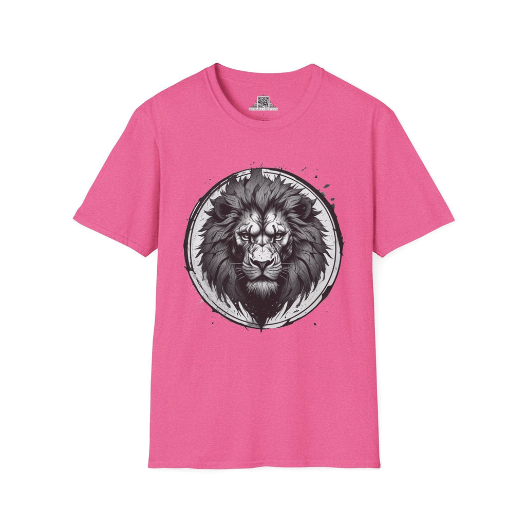 Printify T-Shirt S / Heather Heliconia Lion Stare Wild Power - T-Shirt