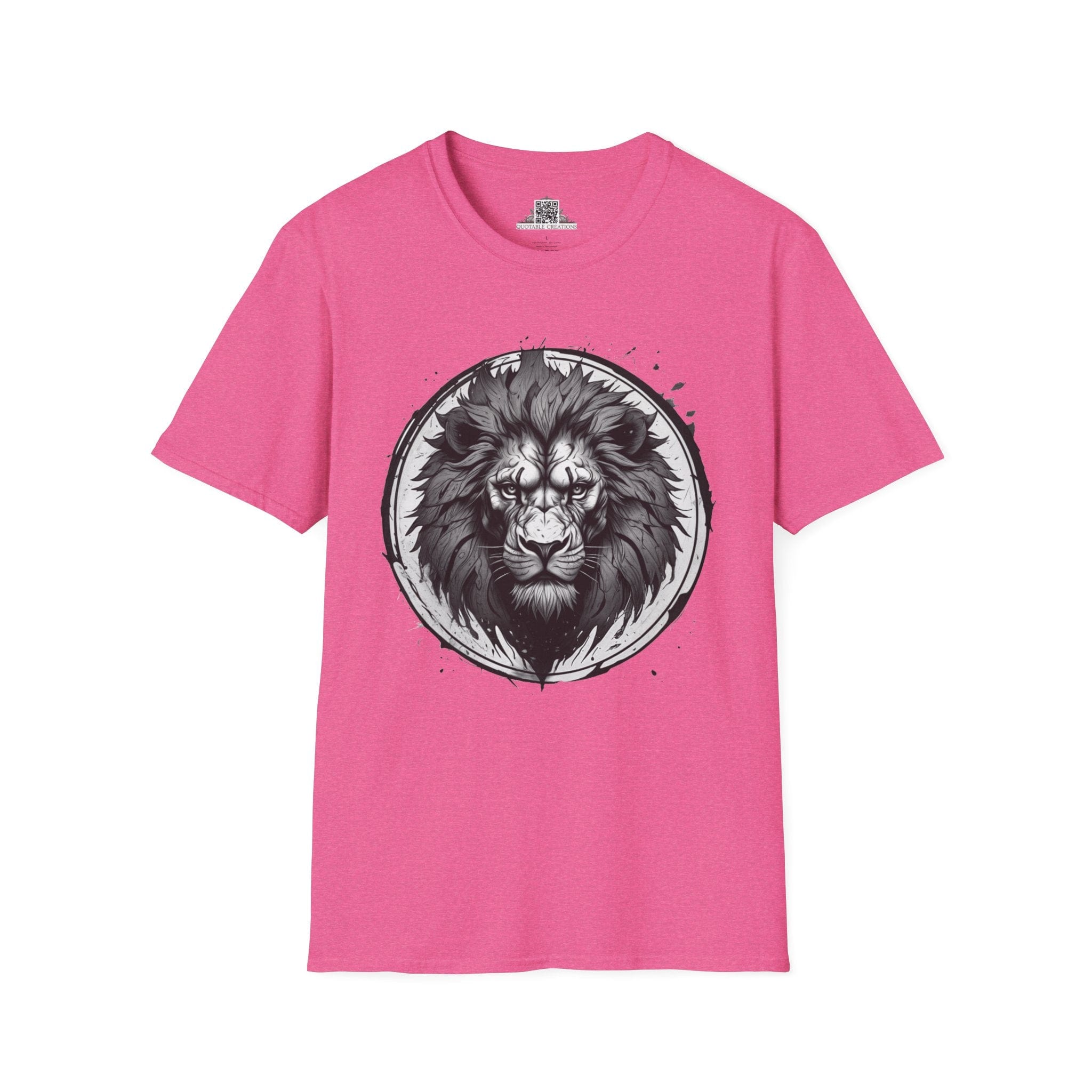 Printify T-Shirt S / Heather Heliconia Lion Stare Wild Power - T-Shirt